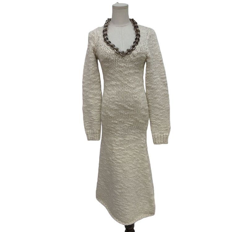 Bottega Veneta Bottega Veneta Chain Detail Knit Midi Dress Size S Size S / US 4 / IT 40 - 1 Thumbnail