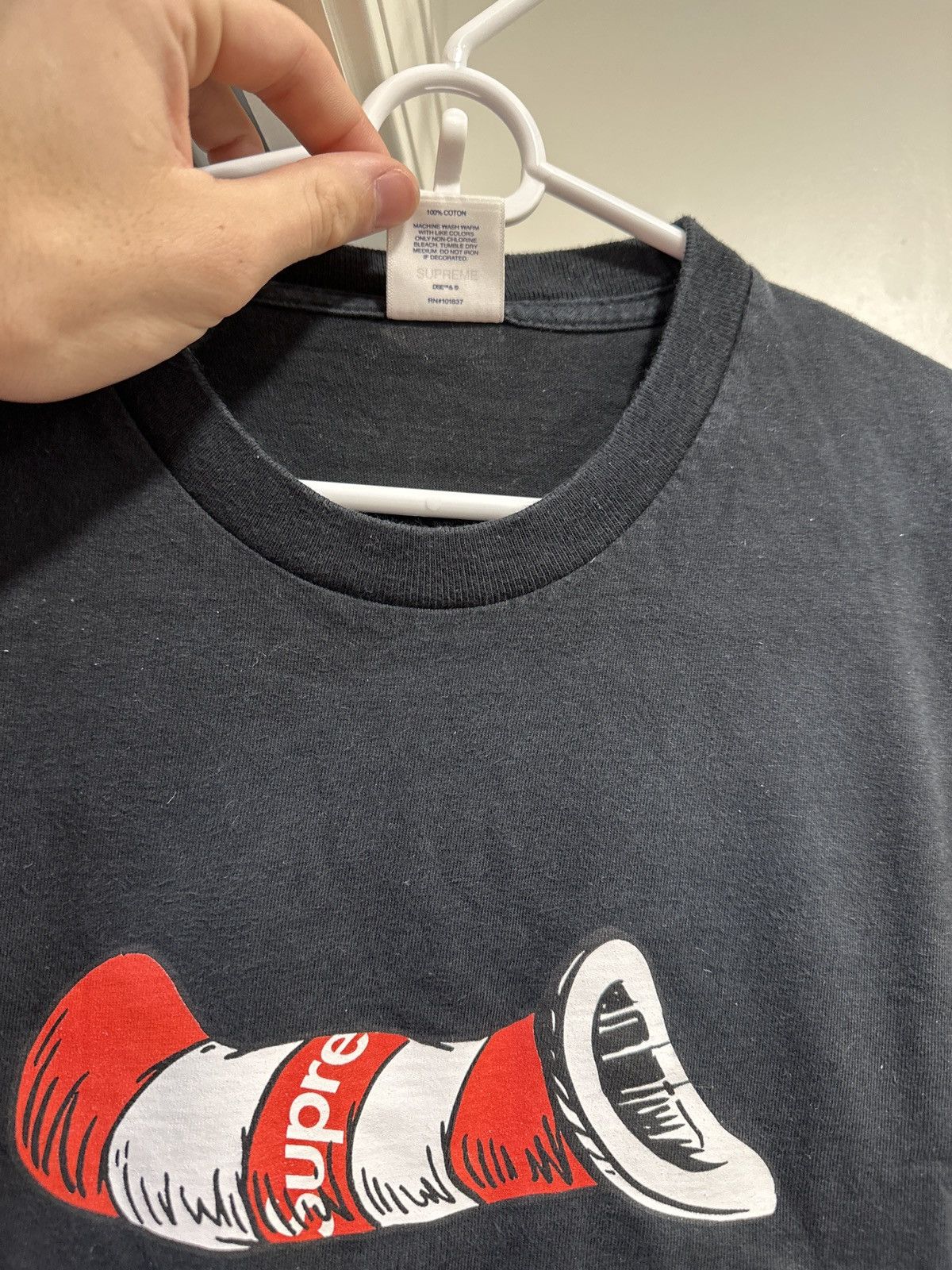 Supreme Supreme cat in the hat tee “Black” Size US M / EU 48-50 / 2 - 4 Thumbnail