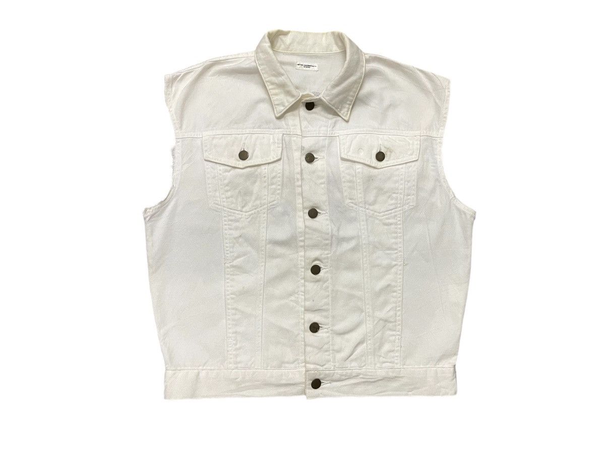 Sony × Vintage 90s SONY MUSIC JAPAN NOT FOR SALE DENIM VEST EMBROIDERED Size US S / EU 44-46 / 1 - 2 Thumbnail