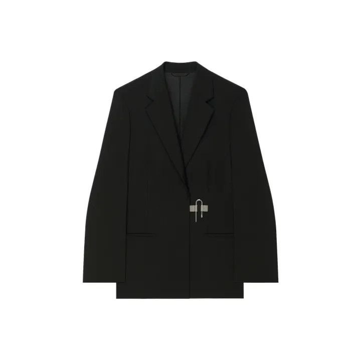 Givenchy Givenchy Black U-Shaped Lapel Long Sleeve Blazer Size S / US 4 / IT 40 - 1 Thumbnail