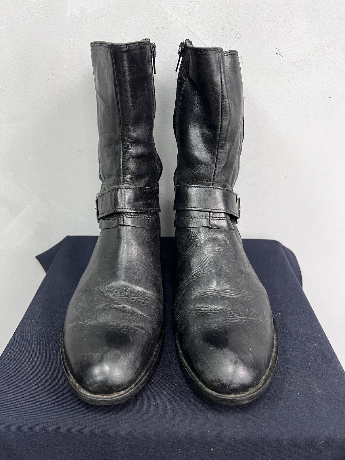 Harley Davidson Hedi slimane style leather moto boots ankle japanese y2k Size US 8 / EU 41 - 5 Thumbnail