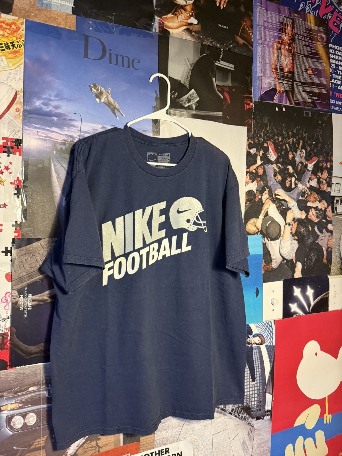 Nike Nike Football Helmet Logo Tee (Navy / White graphic) XL Size US XL / EU 56 / 4 - 2 Thumbnail