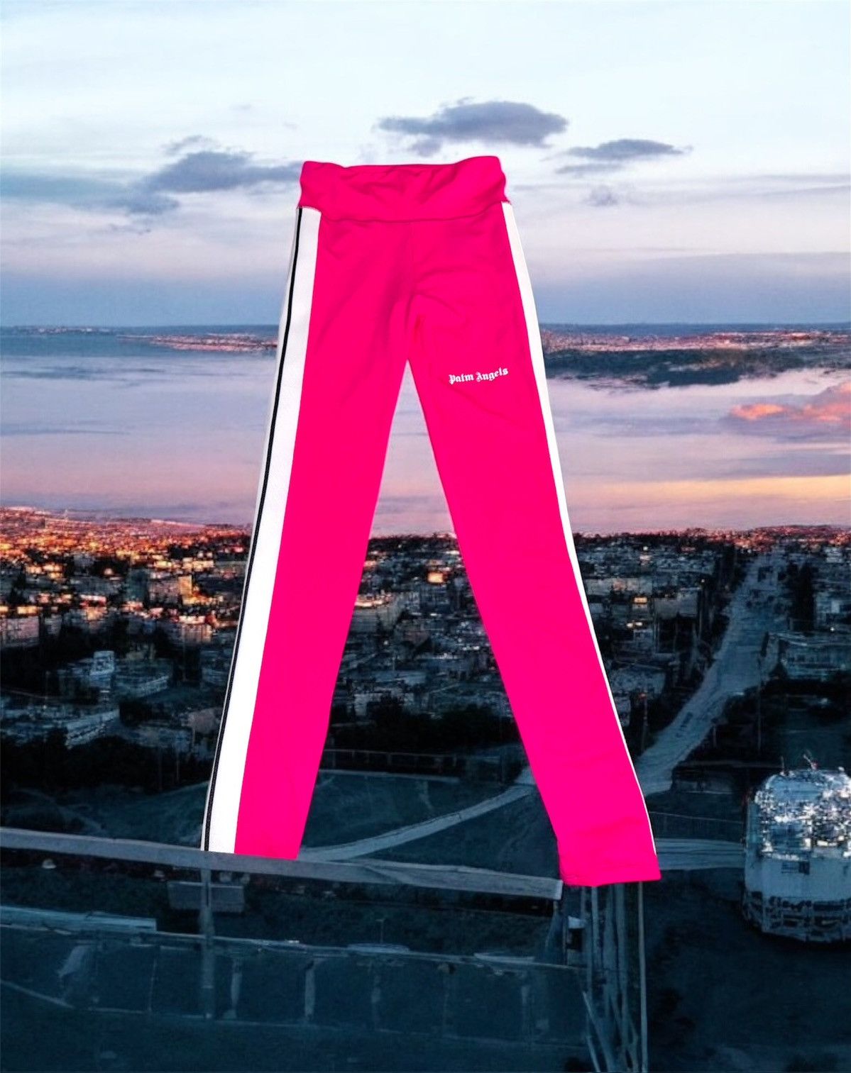 Palm Angels Palm Angels logo-print long leggings S Size 30" / US 8 / IT 44 - 1 Thumbnail