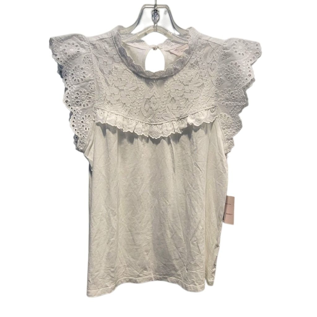 Lauren Conrad NWT LC Lauren Conrad Mixed Media Flutter Tank Top Size S / US 4 / IT 40 - 2 Thumbnail