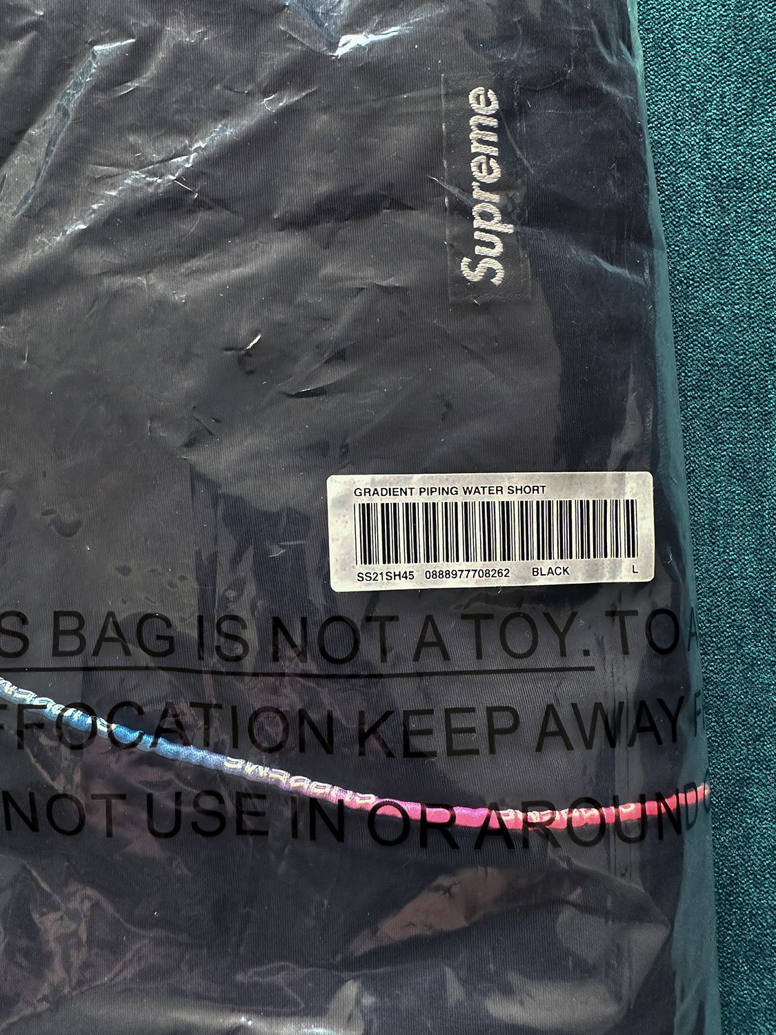 Supreme Supreme Gradient Piping Water Short (SS21) LARGE Size US 34 / EU 50 - 7 Thumbnail