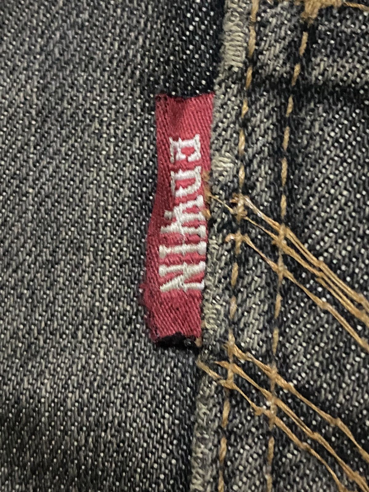 Edwin Edwin exclusive Vintage Black Denim Tears Loose Jeans Size US 33 - 14 Thumbnail