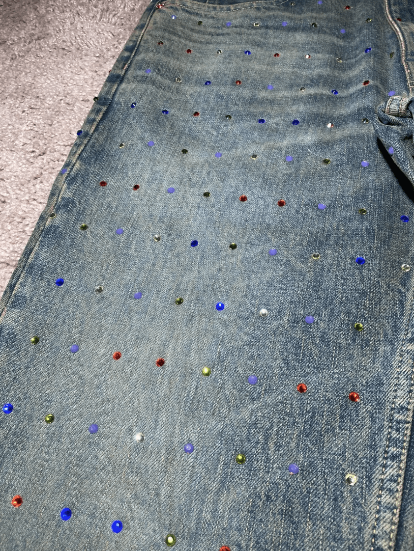 Martine Rose AW21 NWT Martine Rose Rhinestone Crystal Gem Jeans S Size US 30 / EU 46 - 5 Thumbnail