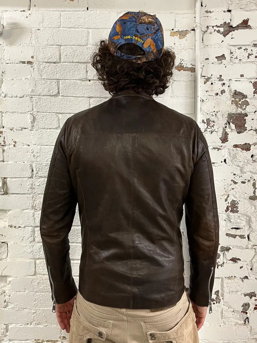 Daniele Alessandrini 2000s Daniele Alessandrini Biker Brown Leather Jacket Size US S / EU 44-46 / 1 - 3 Thumbnail
