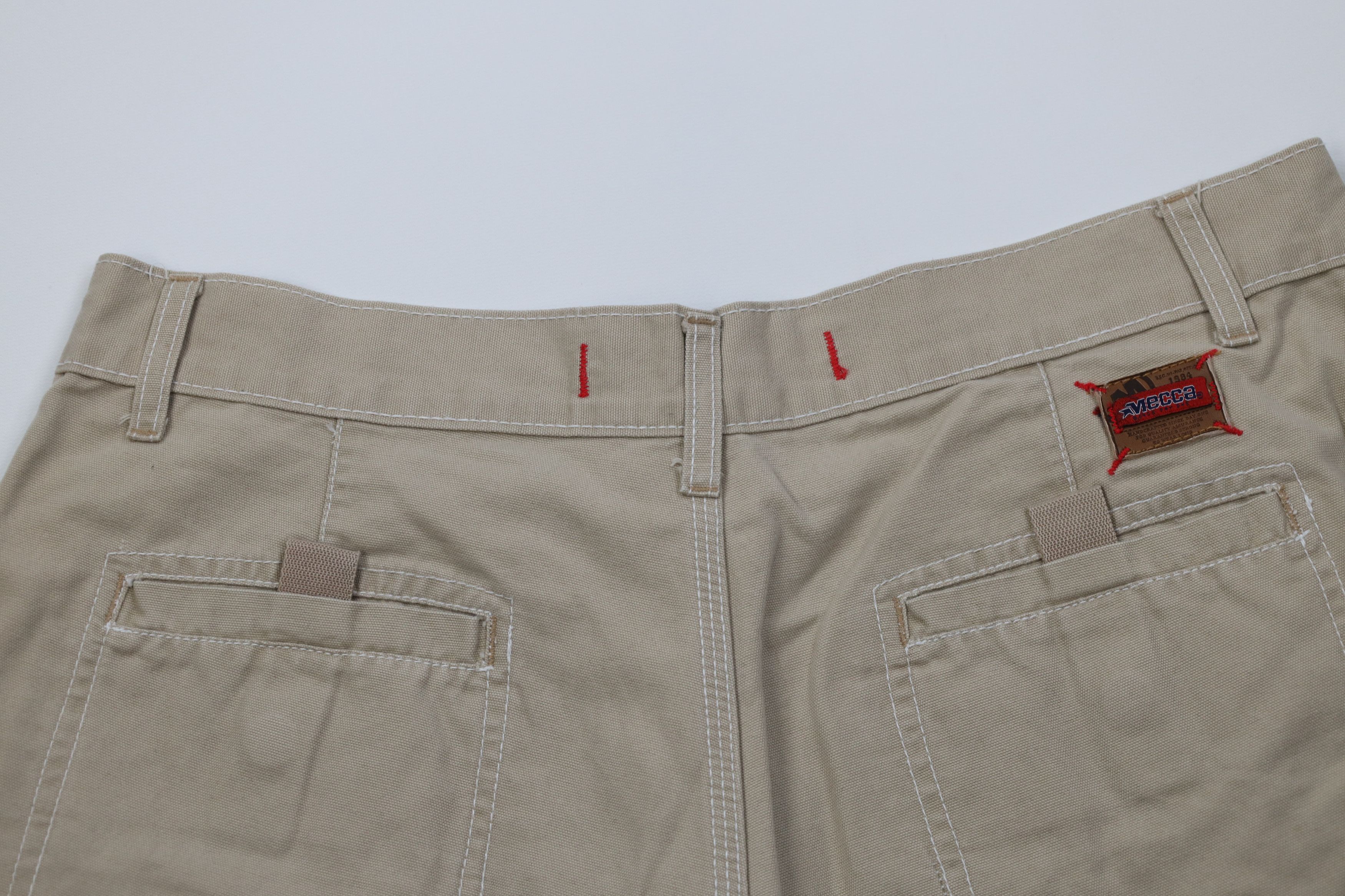 Vintage Vintage 90s Y2K Streetwear Canvas Cargo Shorts Khaki Tan Size US 34 / EU 50 - 10 Thumbnail