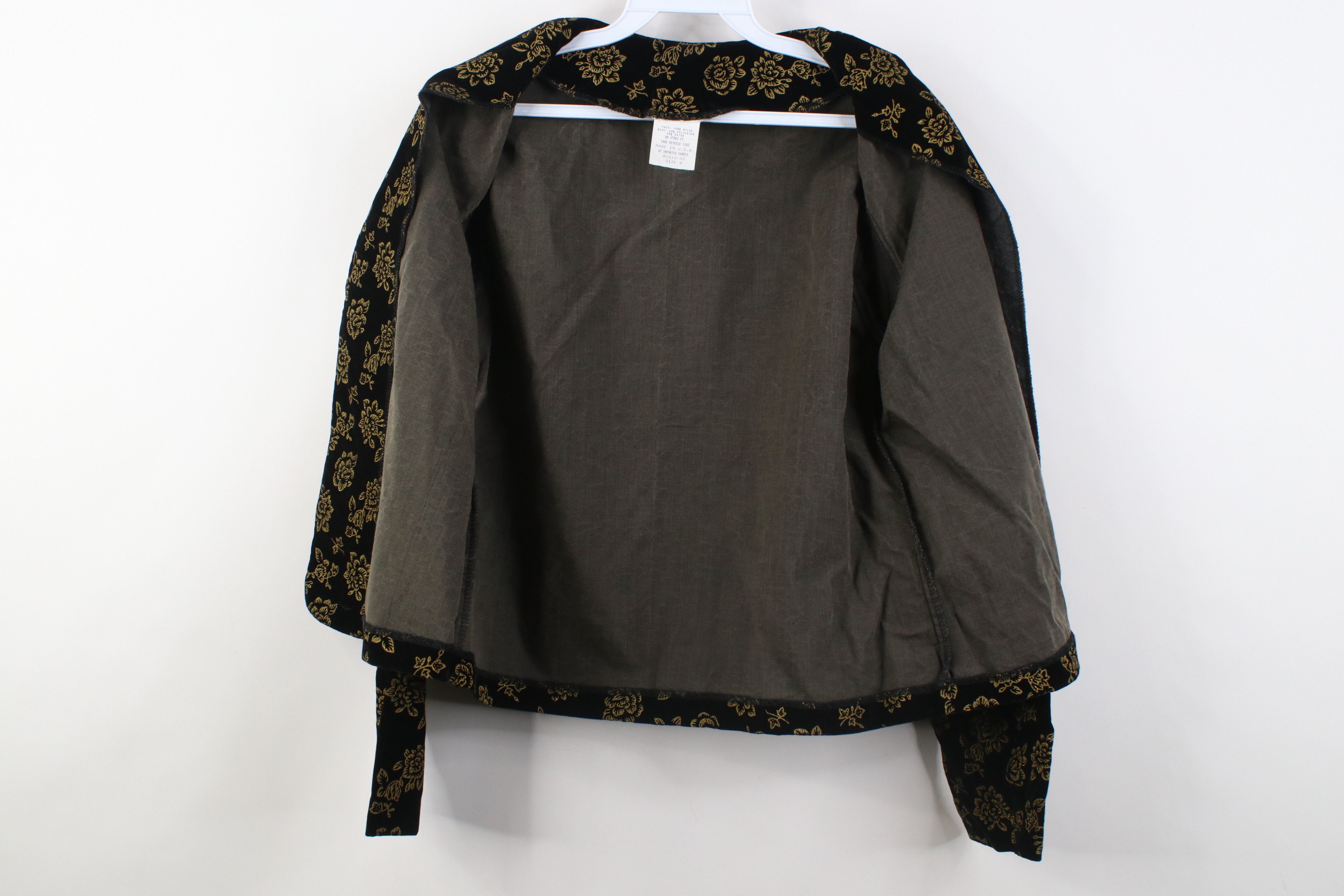 Vintage Vintage 90s Streetwear Flower Open Front Blazer Jacket USA Size M / US 6-8 / IT 42-44 - 6 Thumbnail