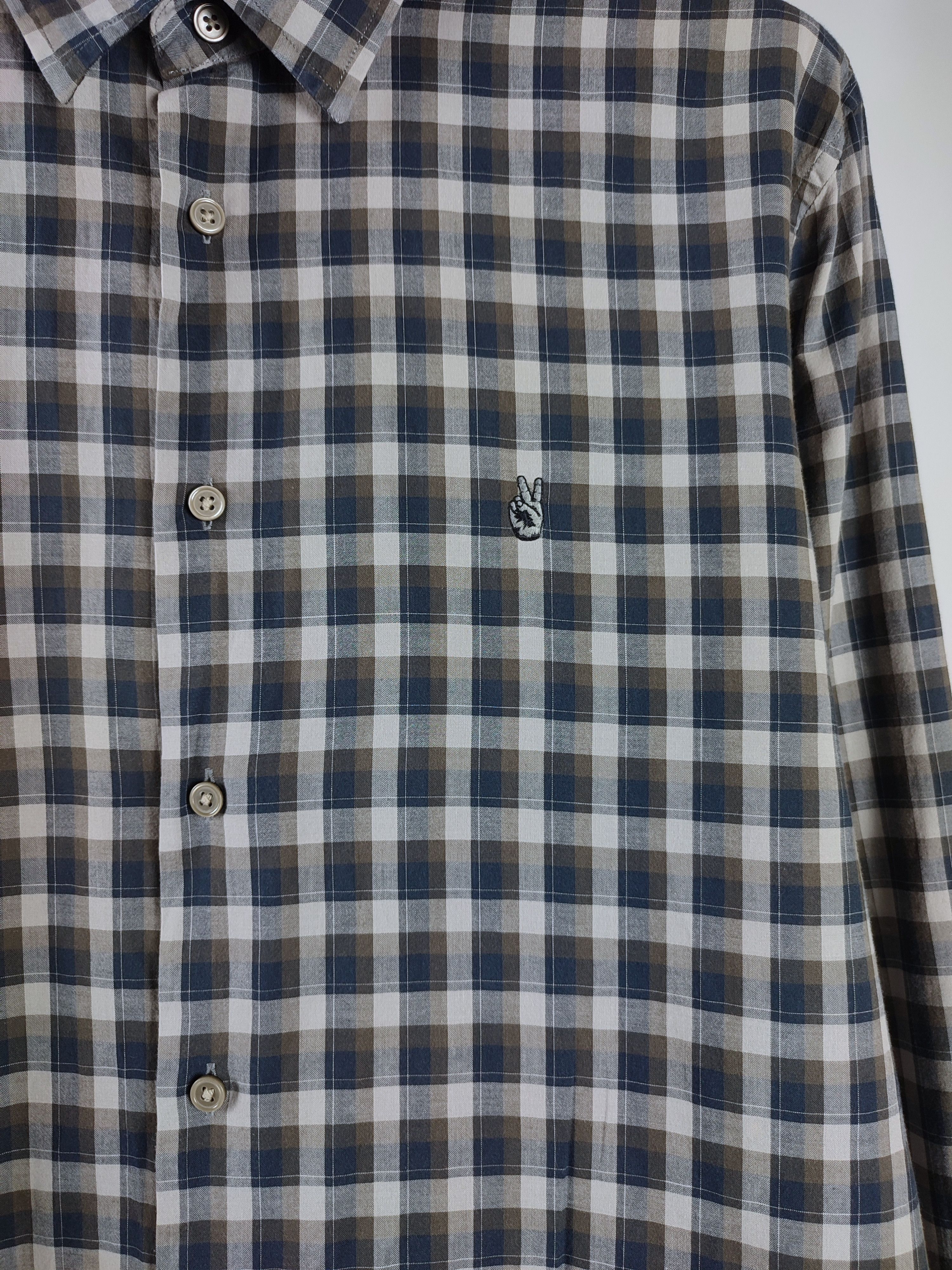 John Varvatos John Varvatos Flannel Check Long Sleeve Shirt Size US L / EU 52-54 / 3 - 10 Thumbnail