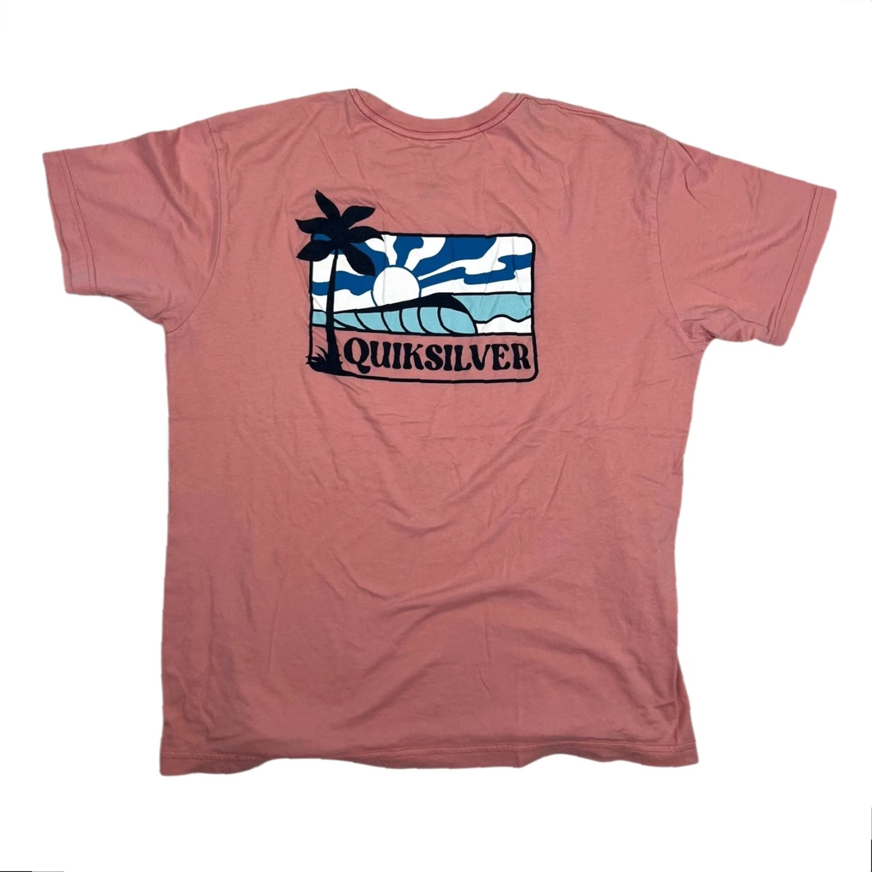 Quiksilver VINTAGE Quiksilver T-Shirt XL Pink Retro Logo Graphic Print Short Sleeve Crew Neck Men 90s Y2K Summer Spring Fall Size US XL / EU 56 / 4 - 2 Thumbnail