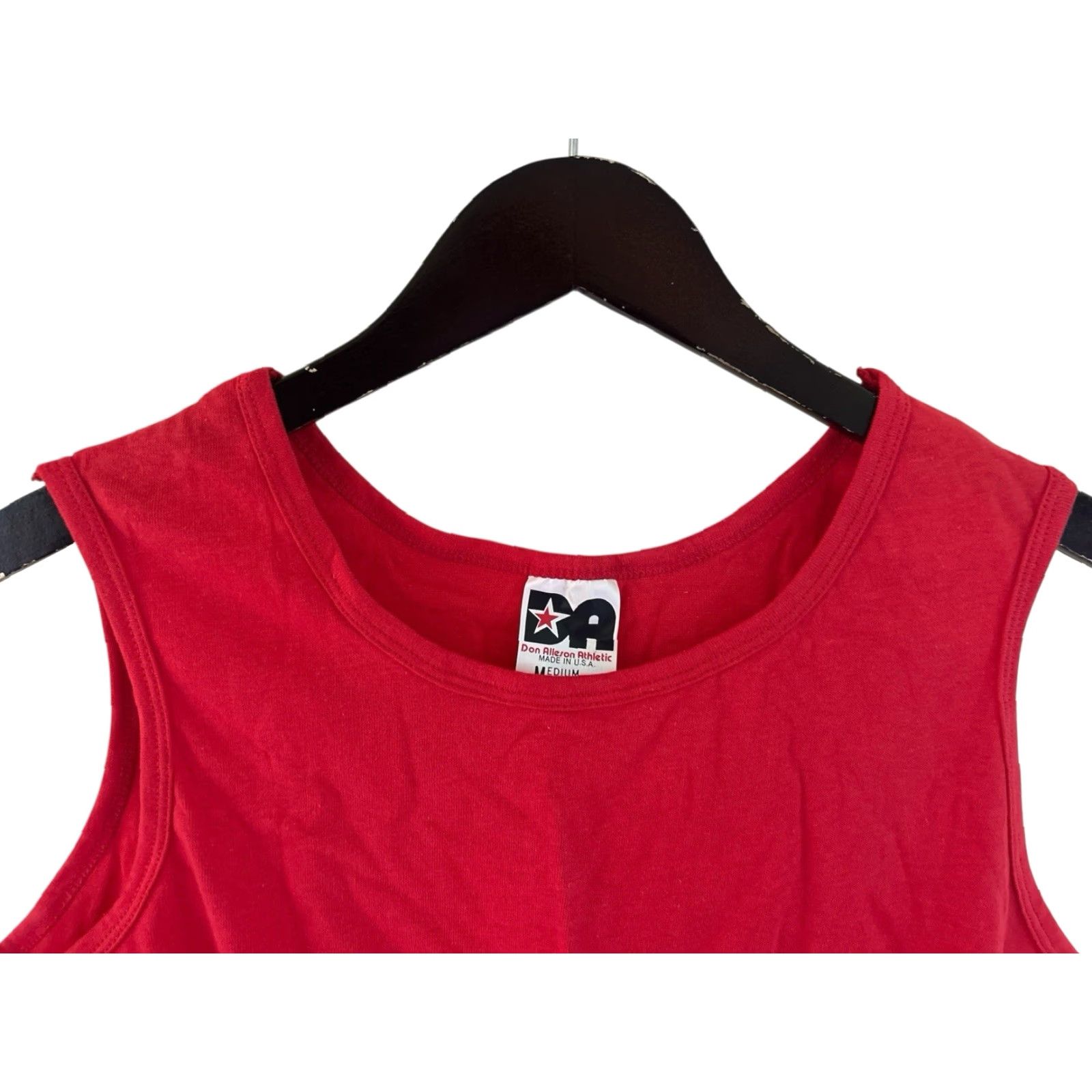 Vintage VINTAGE Don Alleson Crop Tank Top Womens Medium Red 90s NWOT Deadstock USA Made Sleeveless Cropped Tank 100% Cotton Size M / US 6-8 / IT 42-44 - 2 Thumbnail