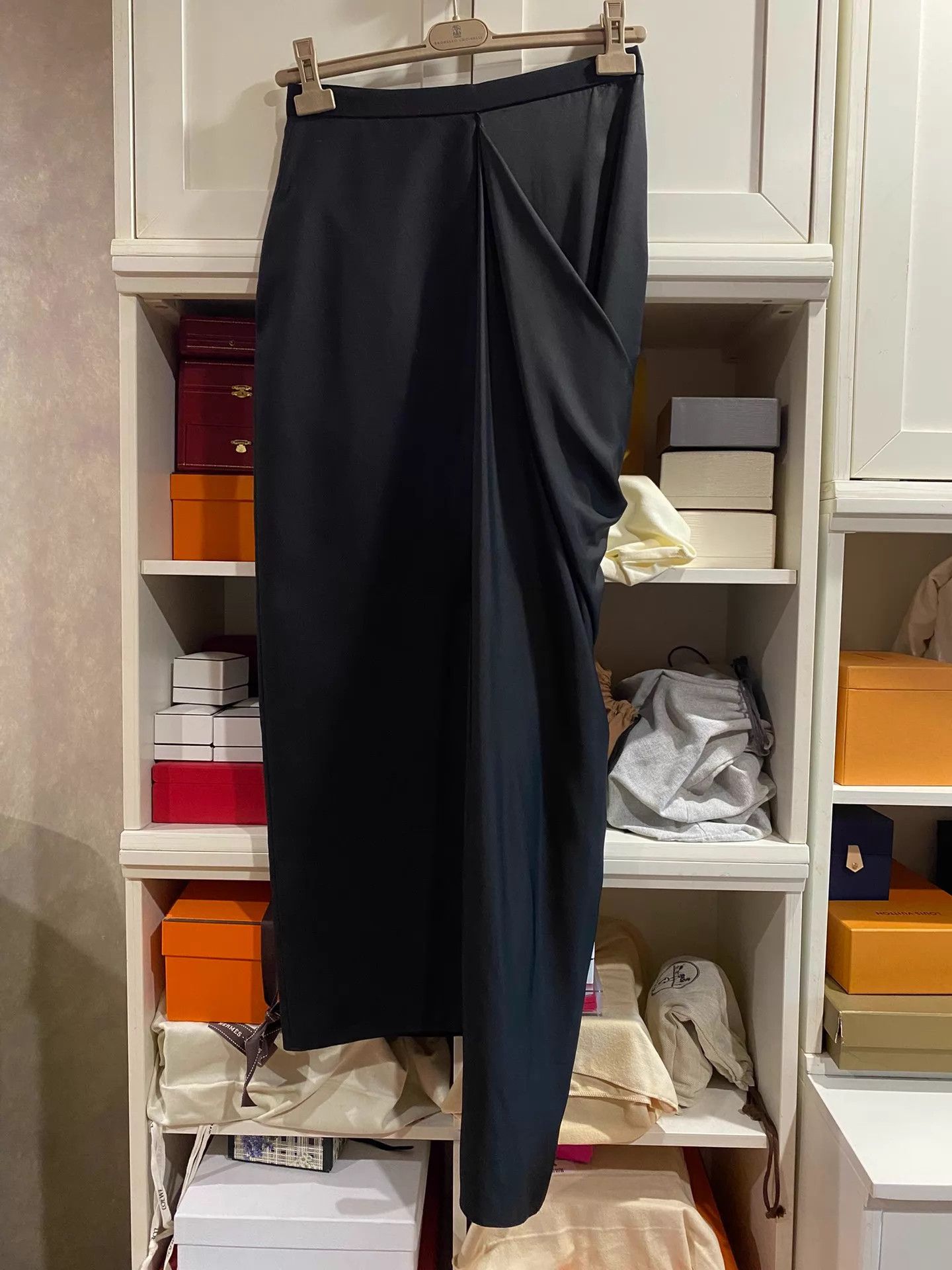 The Row the row mixed fabric one side pleated skirt size 4 Size 27" / US 4 / IT 40 - 1 Thumbnail