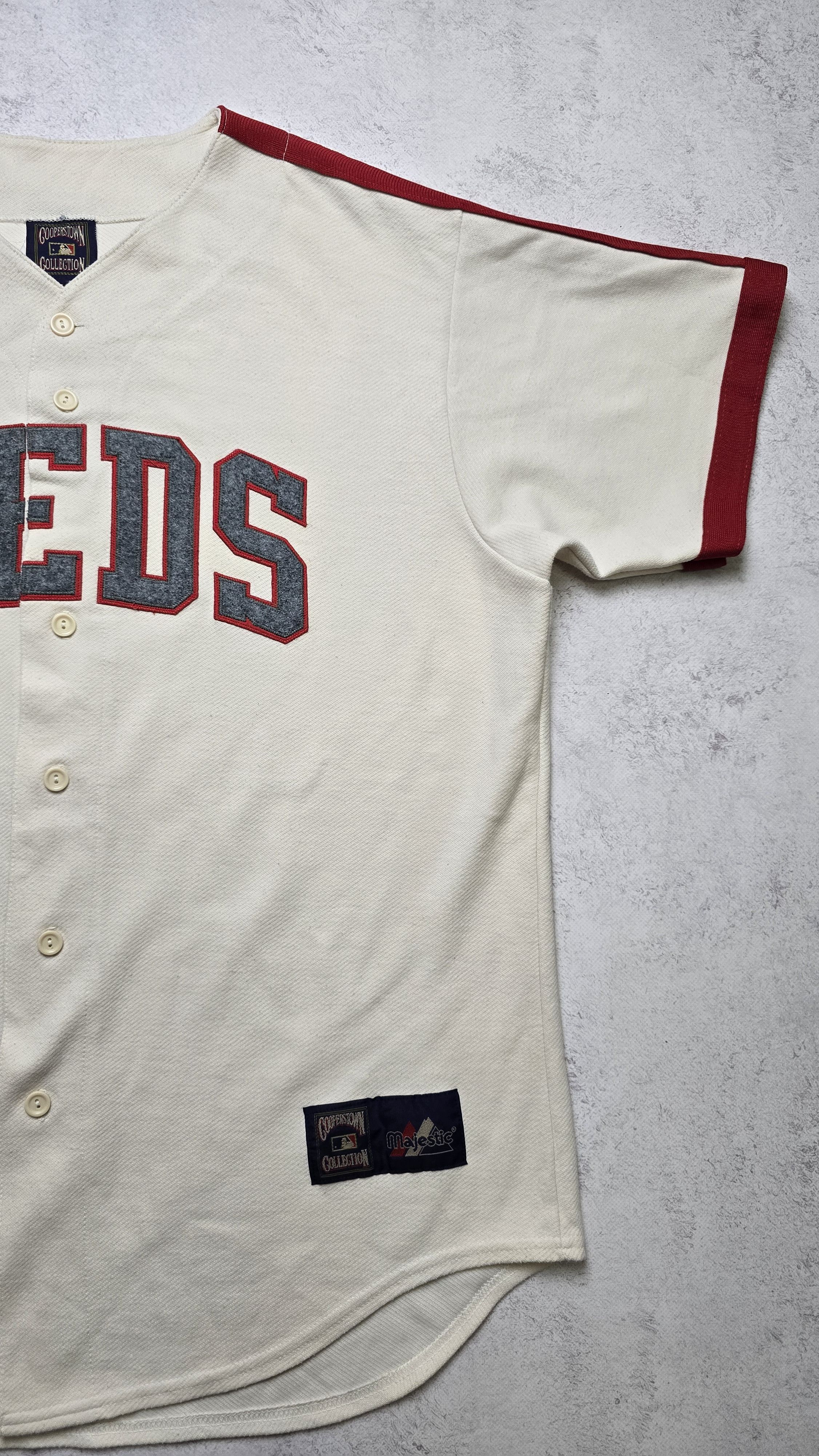Majestic VTG Cincinnati Reds Cooperstown Collection Baseball Jersey Size US L / EU 52-54 / 3 - 5 Thumbnail