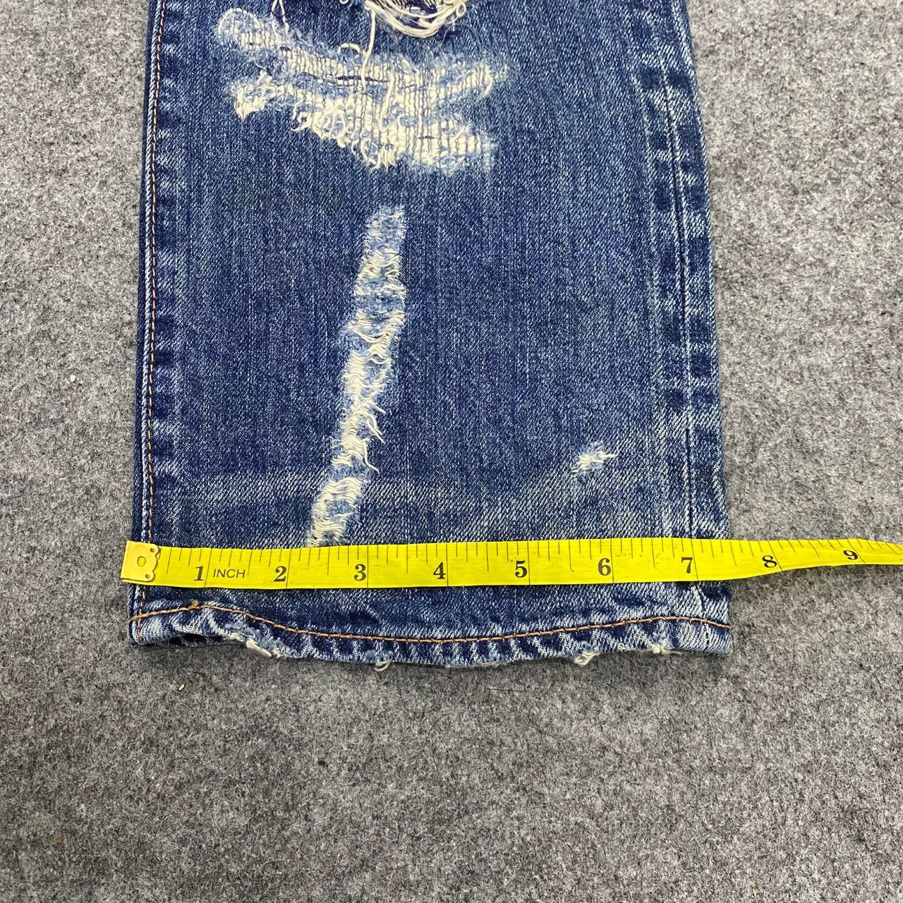 If Six Was Nine Genuine Vintage Goa Selvegde Distressed Denim Size US 32 / EU 48 - 7 Thumbnail