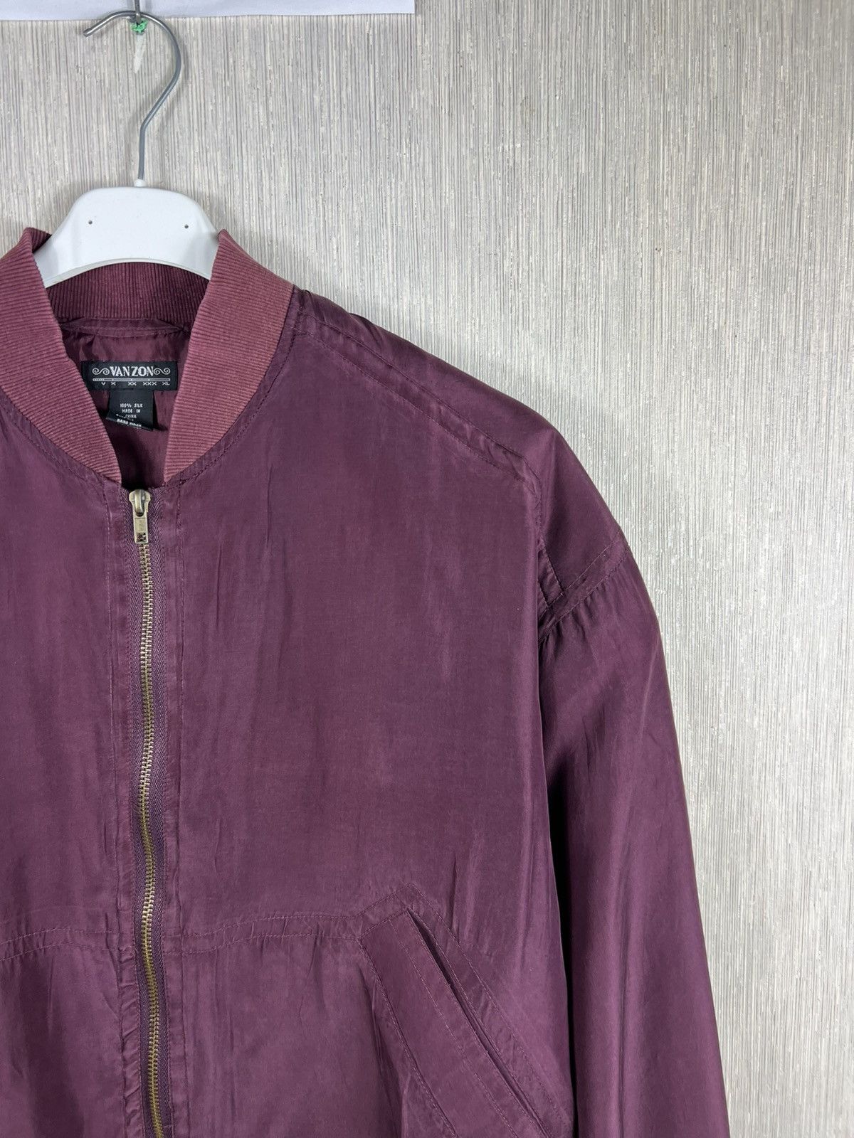 Japanese Brand Vintage 90s Van Zon 100% silk bomber zip jacket y2k japanese Size US M / EU 48-50 / 2 - 3 Thumbnail