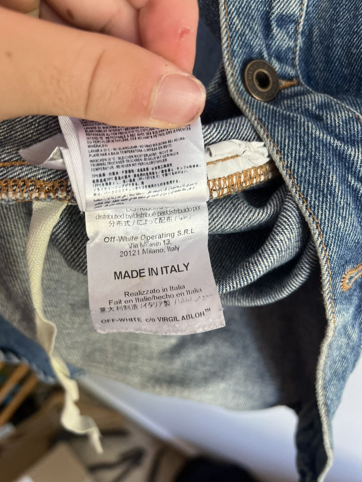 Off-White Off white Temperature Denim Jacket Size US M / EU 48-50 / 2 - 10 Thumbnail