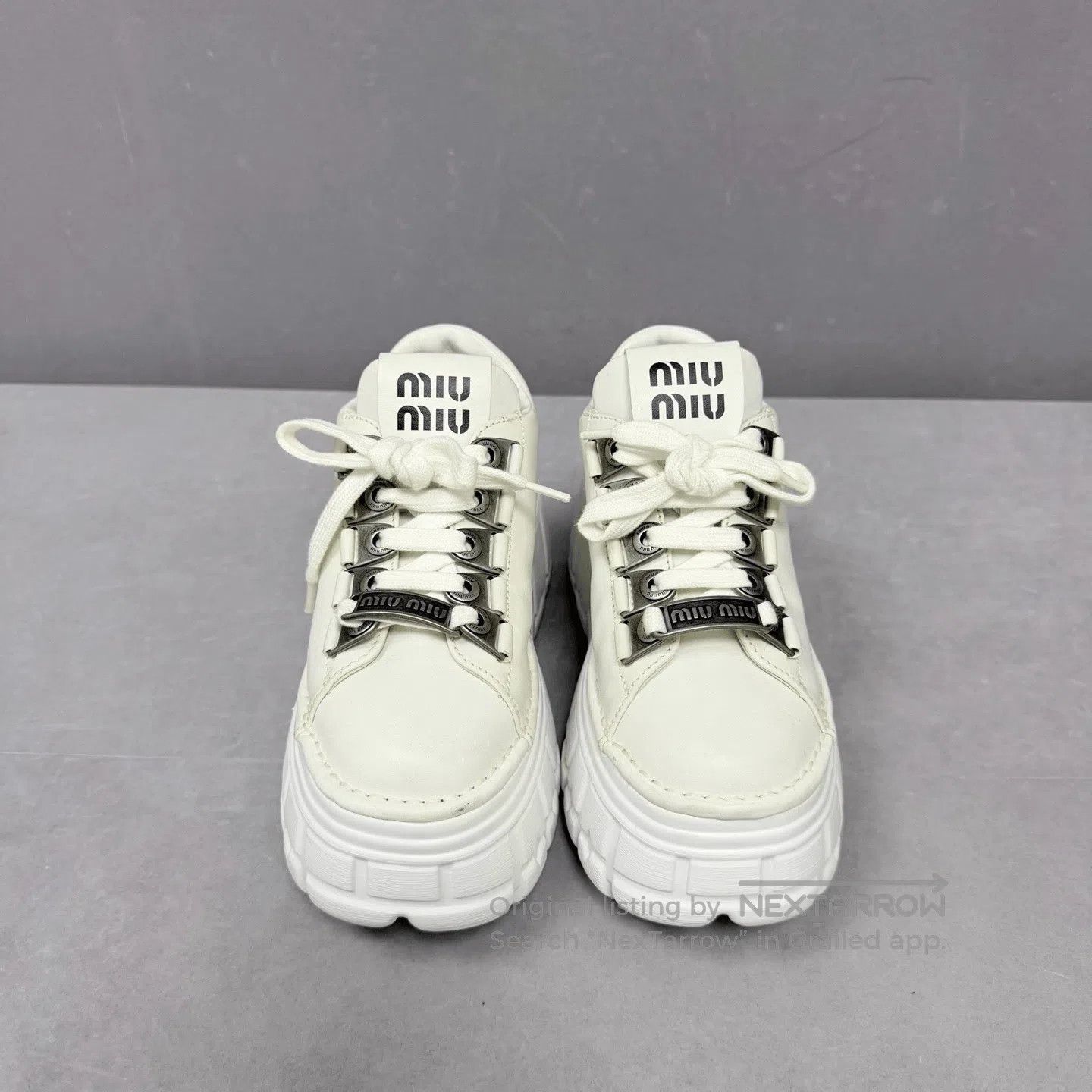 Miu Miu Miumiu Platform Derby Shoes. Size US 4 / IT 34 - 2 Thumbnail