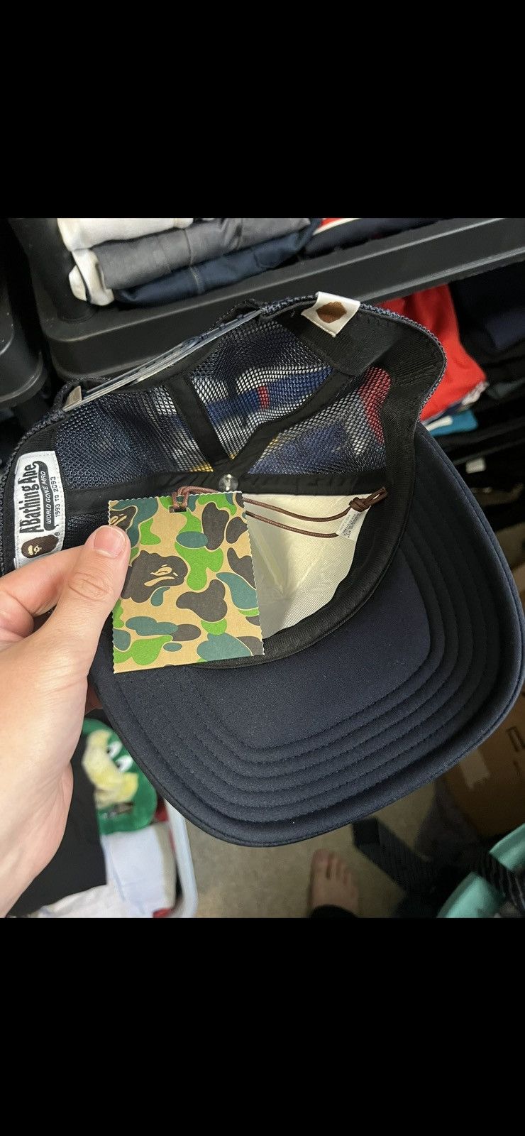 Bape BAPE X JJJJOUND COLLEGE MESH CAP Trucker Size ONE SIZE - 7 Thumbnail