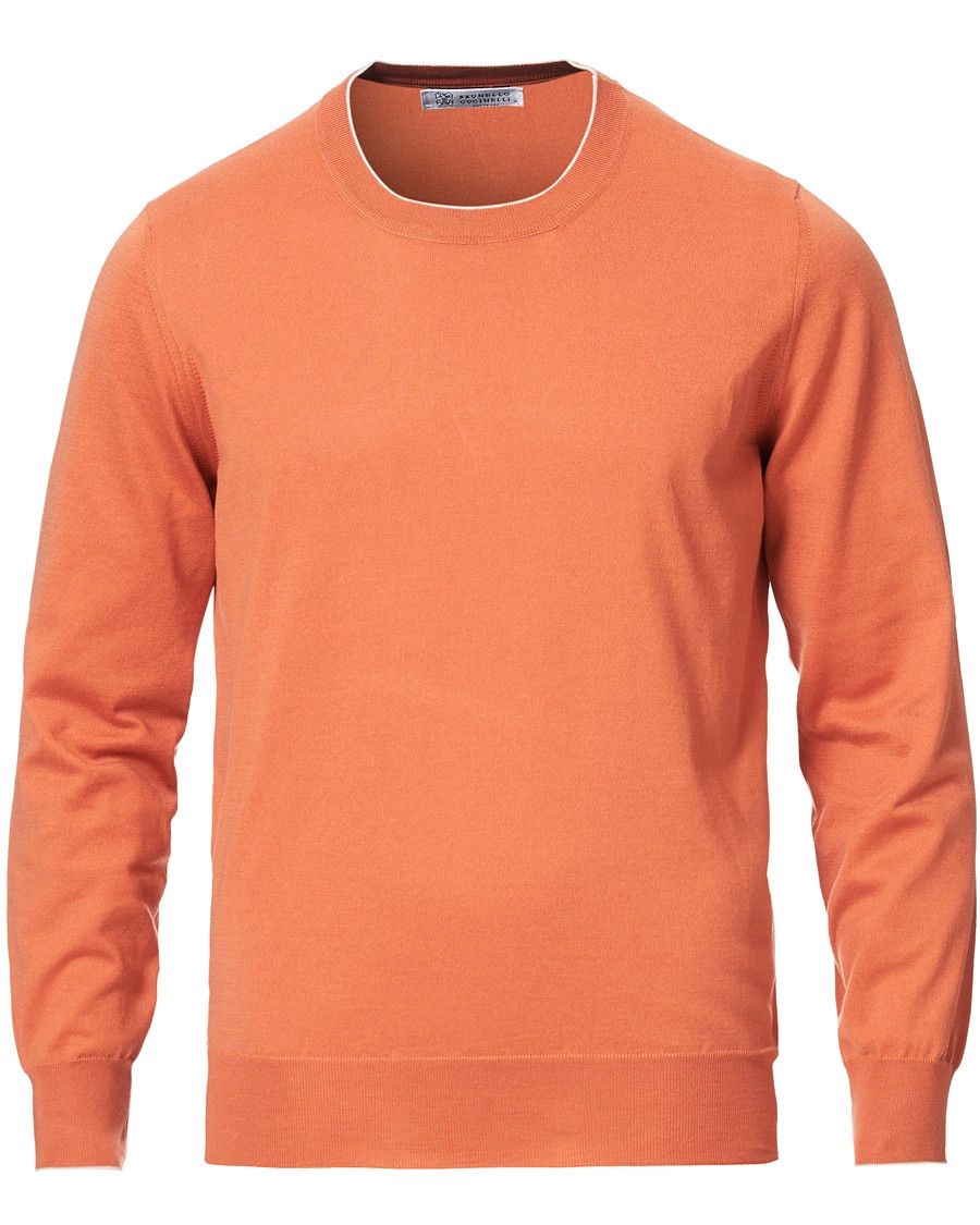 image of Brunello Cucinelli O1W1Db10524 Sweaters In Light Orange, Men's (Size Small)