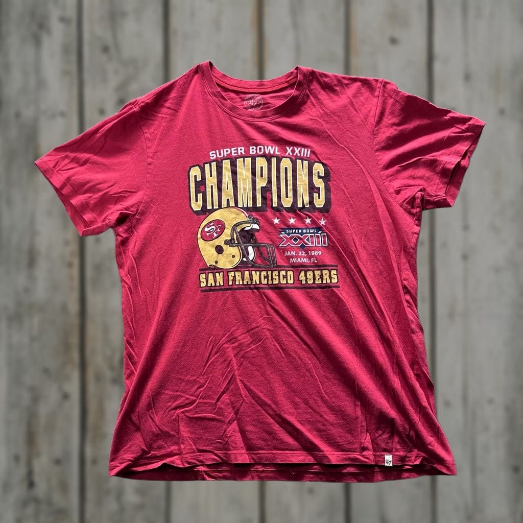 47 47 Brand Shirt Mens L Red San Francisco 49ers Champions Tee Crewneck Tagless Crew Neck Graphic Print Jersey Short Sleeve Size US L / EU 52-54 / 3 - 1 Thumbnail