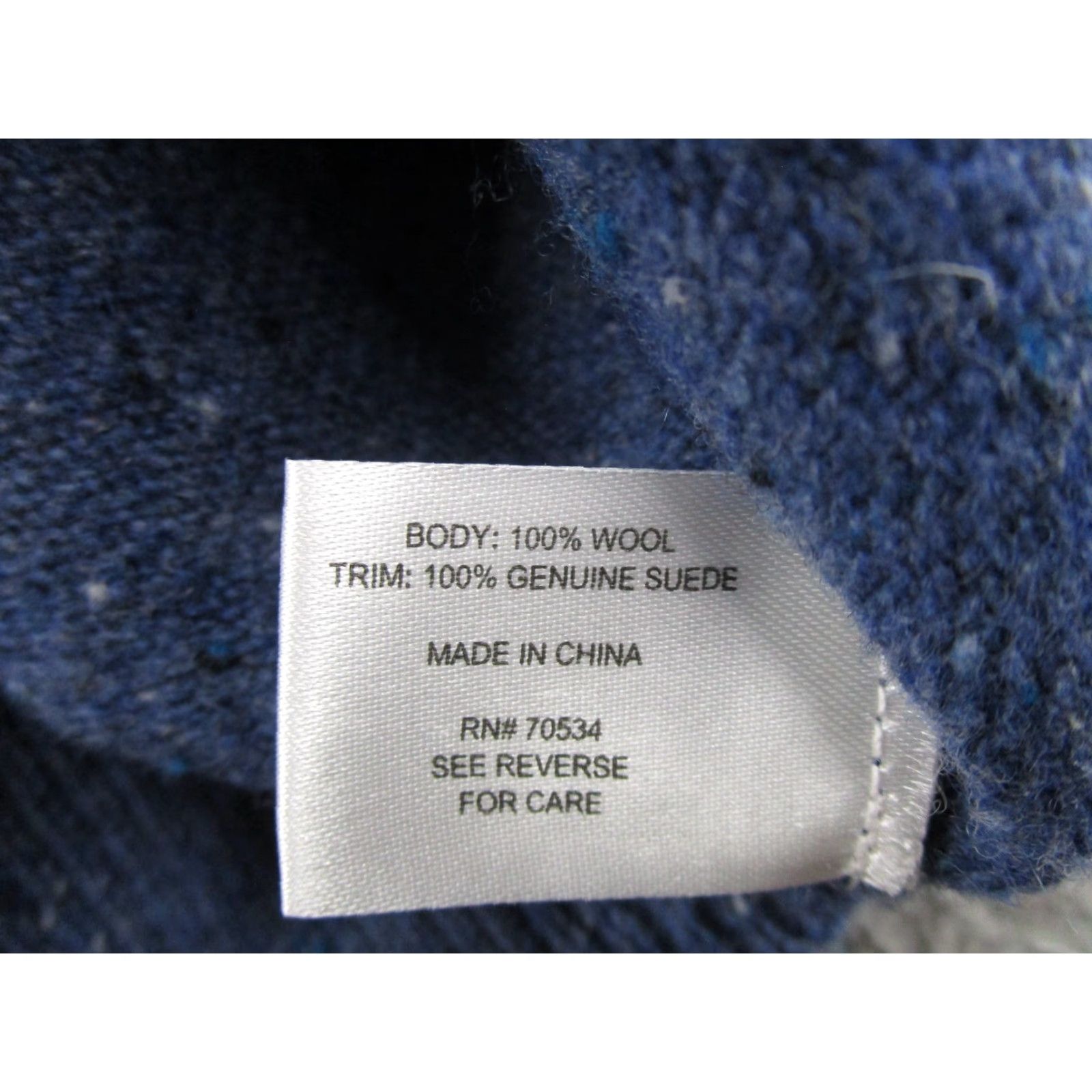 Orvis Orvis Sweater Mens 2XL Blue 1/4 Zip Mock Neck 100% Wool Pullover Suede Trim Size US XXL / EU 58 / 5 - 3 Thumbnail