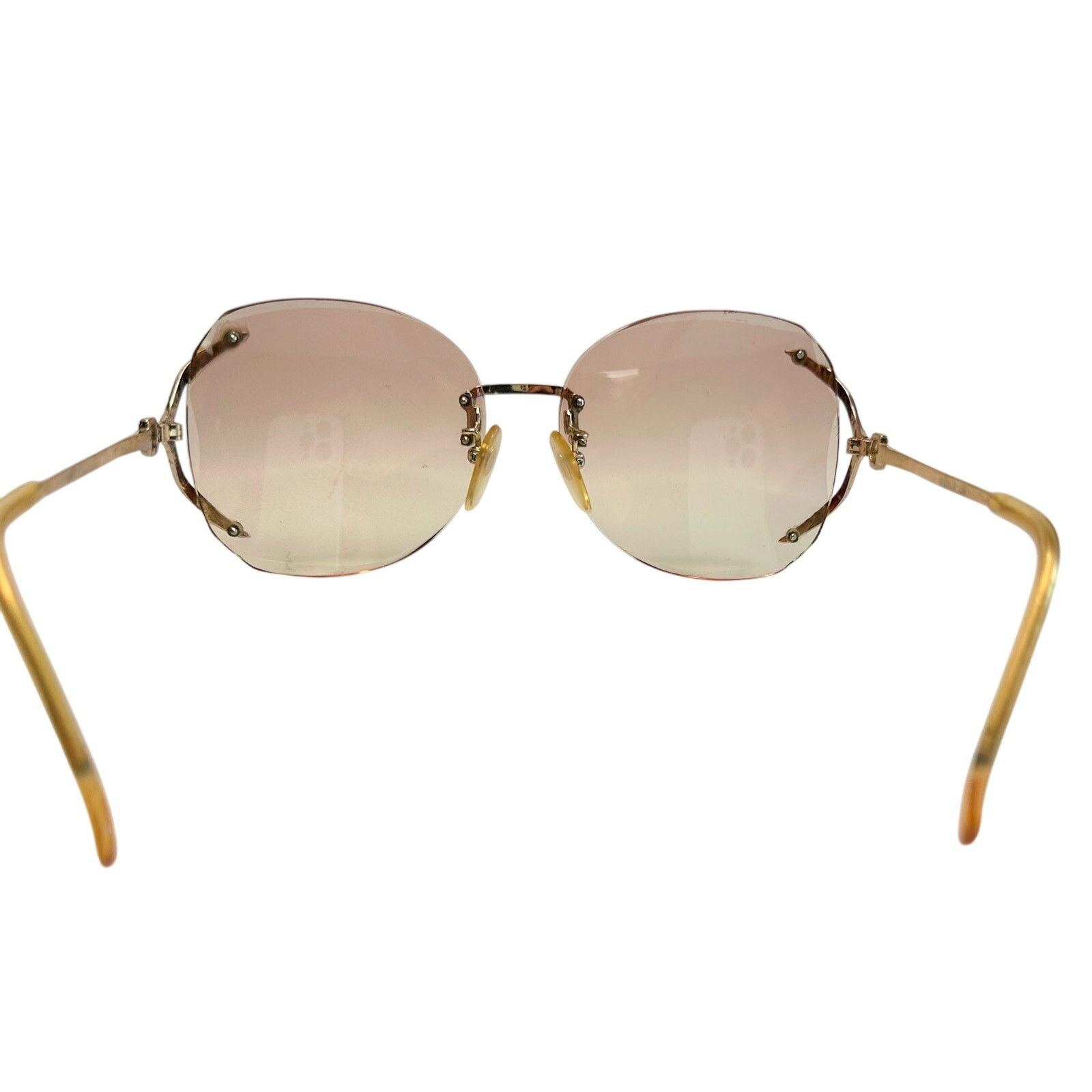 Yves Saint Laurent YSL - Yves Saint Laurent Amber Rose Rimless Sunglasses Size ONE SIZE - 10 Thumbnail