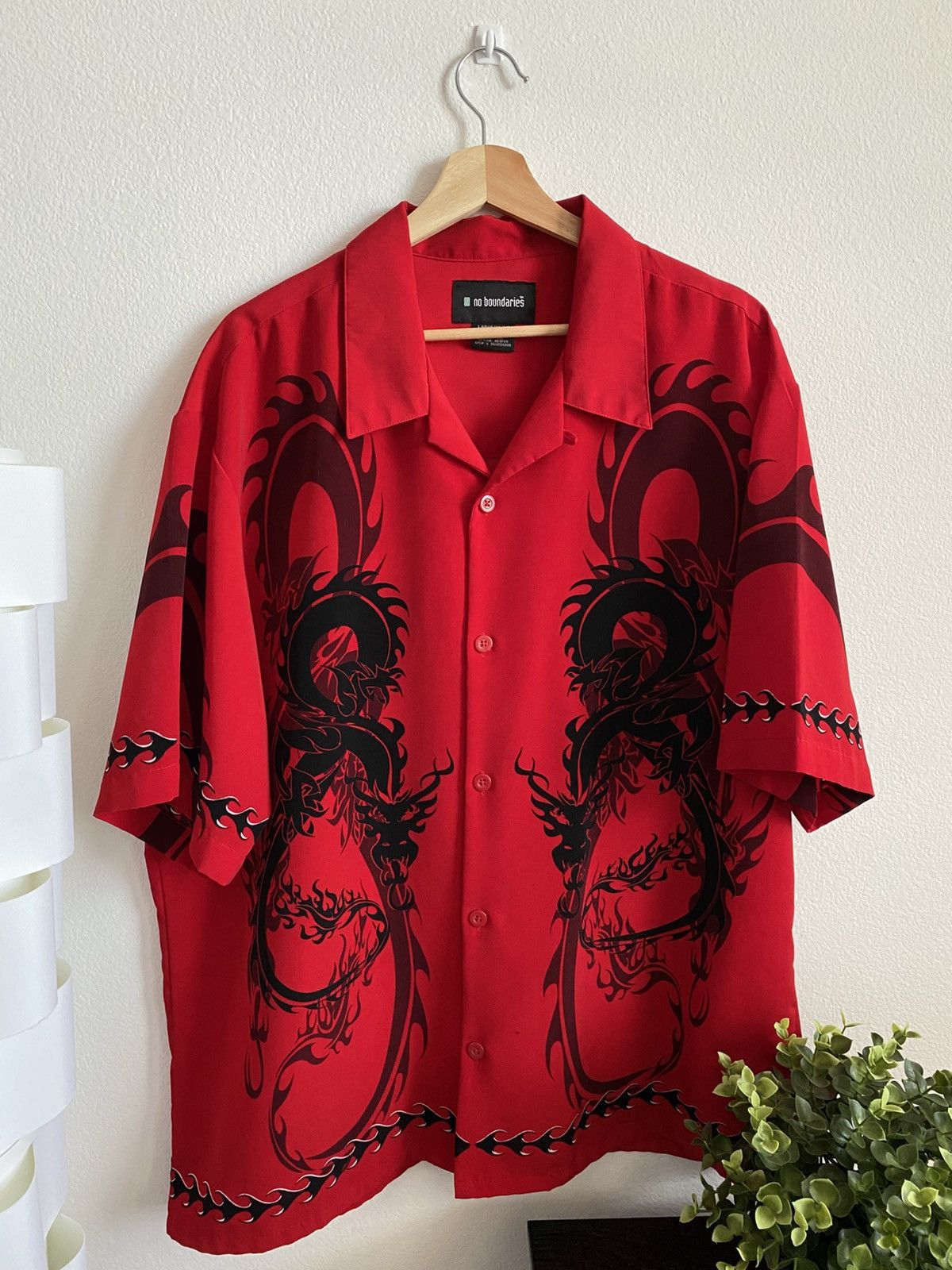 Red Dragon Button Up Shirt | Grailed