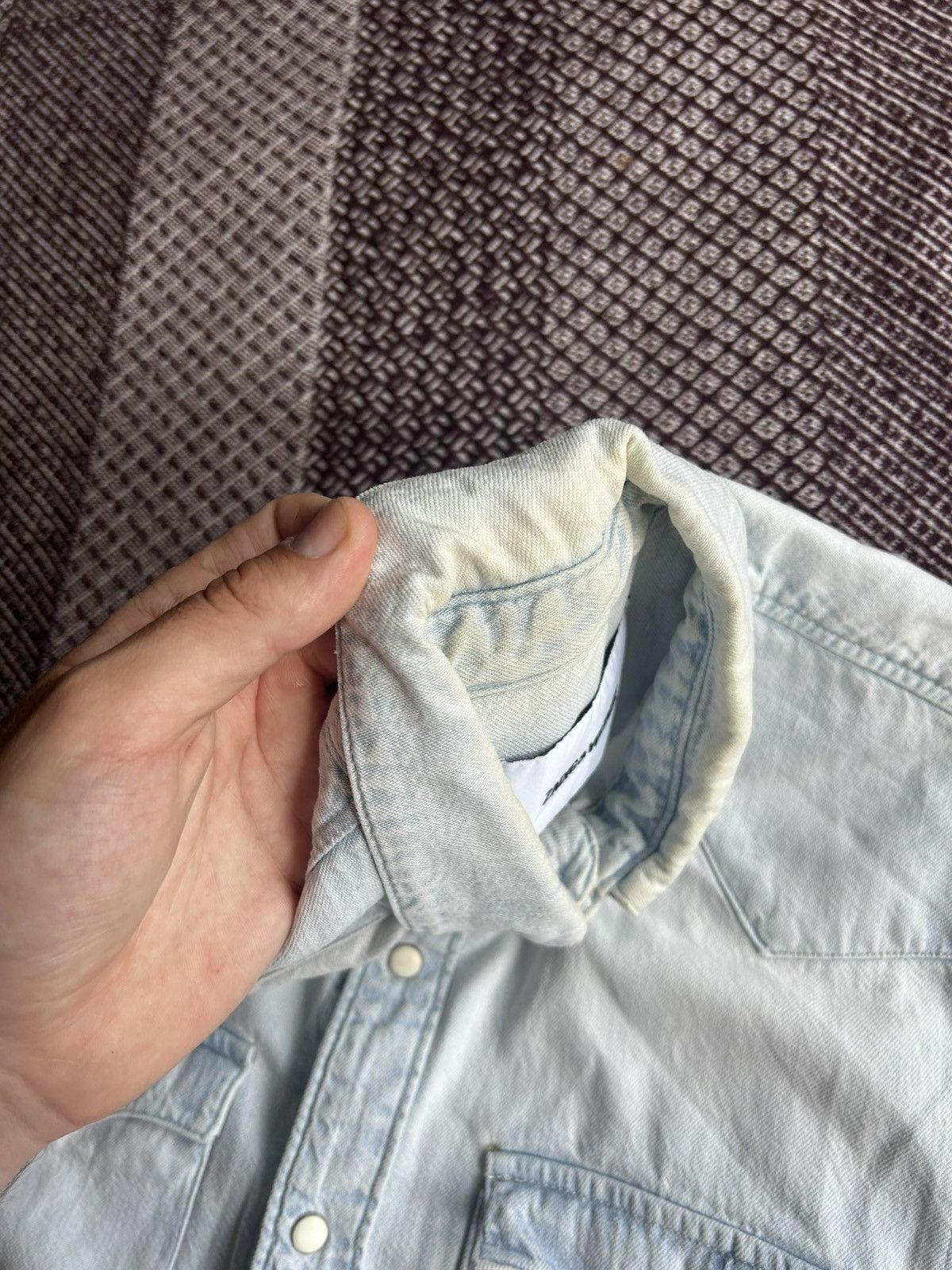 Zadig & Voltaire Zadig & Voltaire Denim Bleached Shirt Distressed Hype Size M Size US M / EU 48-50 / 2 - 8 Thumbnail