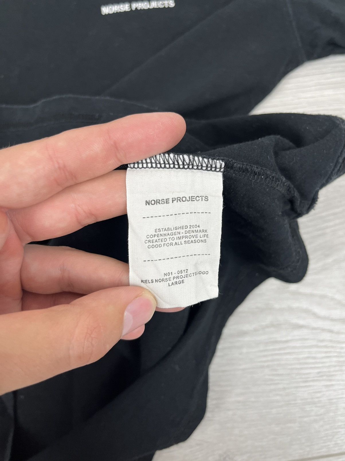 Norse Projects Norse Projects Niels Black Basic Logo T Shirt L size Size US L / EU 52-54 / 3 - 5 Thumbnail