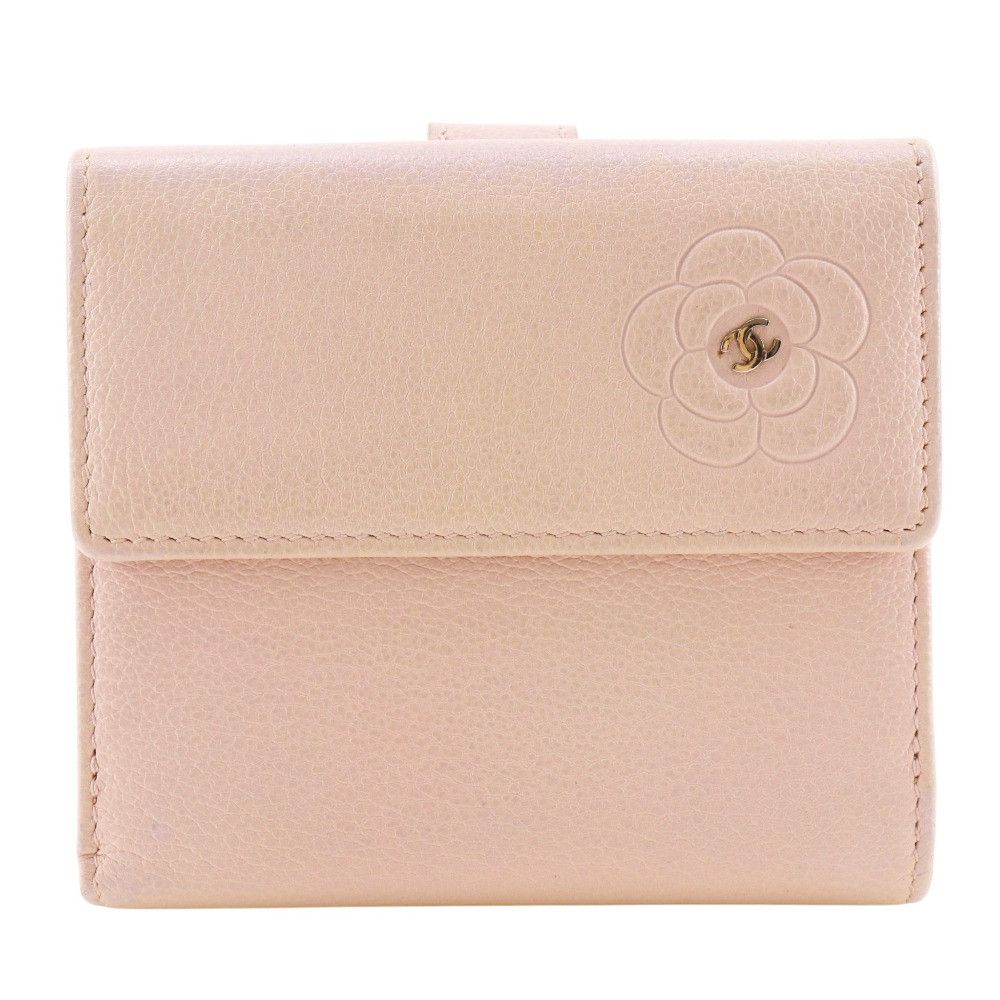 Chanel Chanel Chanel Camellia Leather Wallet Leather Short Wallet DUTY FREE for USA Size ONE SIZE - 1 Thumbnail