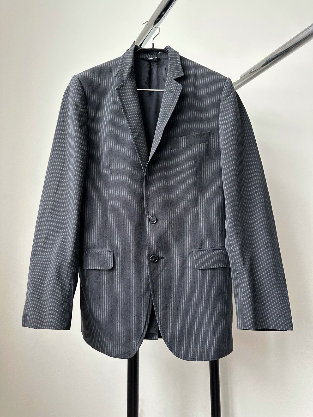 Dolce & Gabbana Vintage Dolce & Gabbana Luxury Striped Suit Blazer Pants Size 48S - 4 Thumbnail