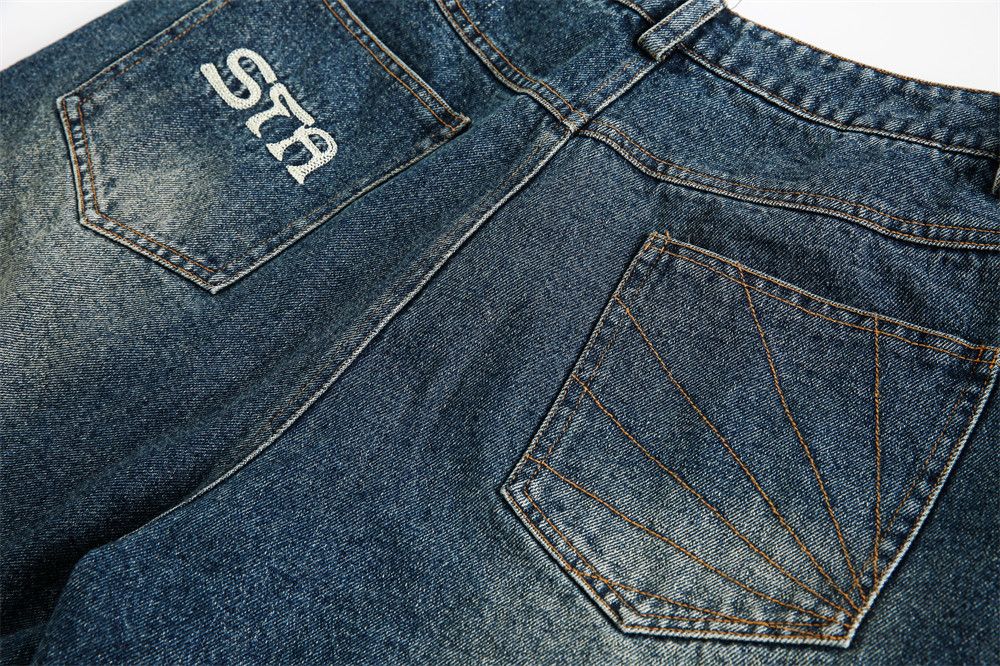Japanese Brand × Vintage Retro loose street trend casual letter straight denim shorts Size US 32 / EU 48 - 4 Thumbnail