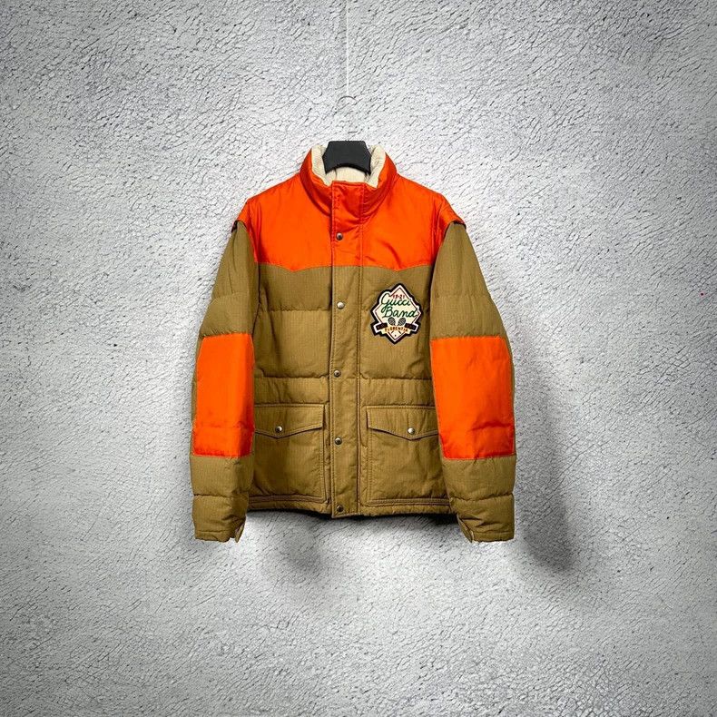 Gucci Gucci Orange Color Block Down Jacket-dmc Size US M / EU 48-50 / 2 - 1 Thumbnail