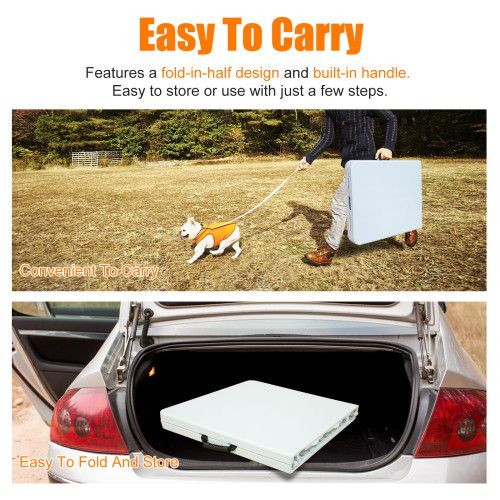 Designer × Homemade 4ft Portable Folding Table Indoor&Outdoor Maximum Weight 135 Size US L / EU 52-54 / 3 - 8 Thumbnail