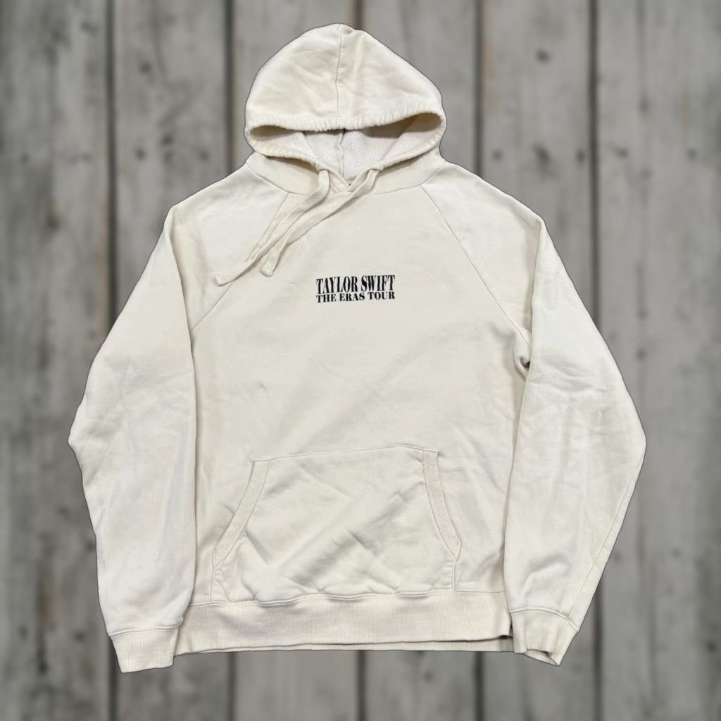 Taylor Swift Hoodie L Ivory Eras Tour Pullover Unisex Solid Logo All Seasons Women