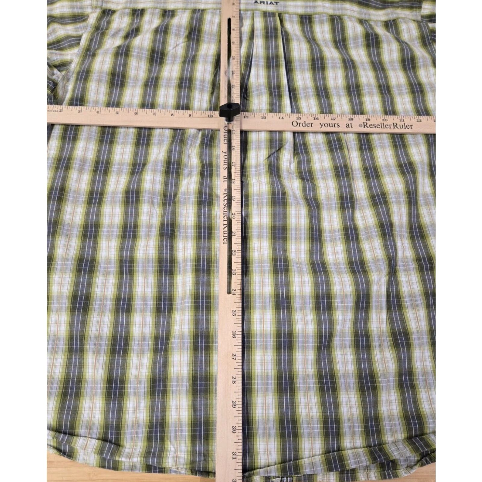 Ariat Ariat Pro Series Shirt Mens XL Purple Blue Plaid Long Sleeve Classic Fit Button-Up Collared Western Casual Workwear Spring Summer Fall Winter Size US XXL / EU 58 / 5 - 7 Thumbnail