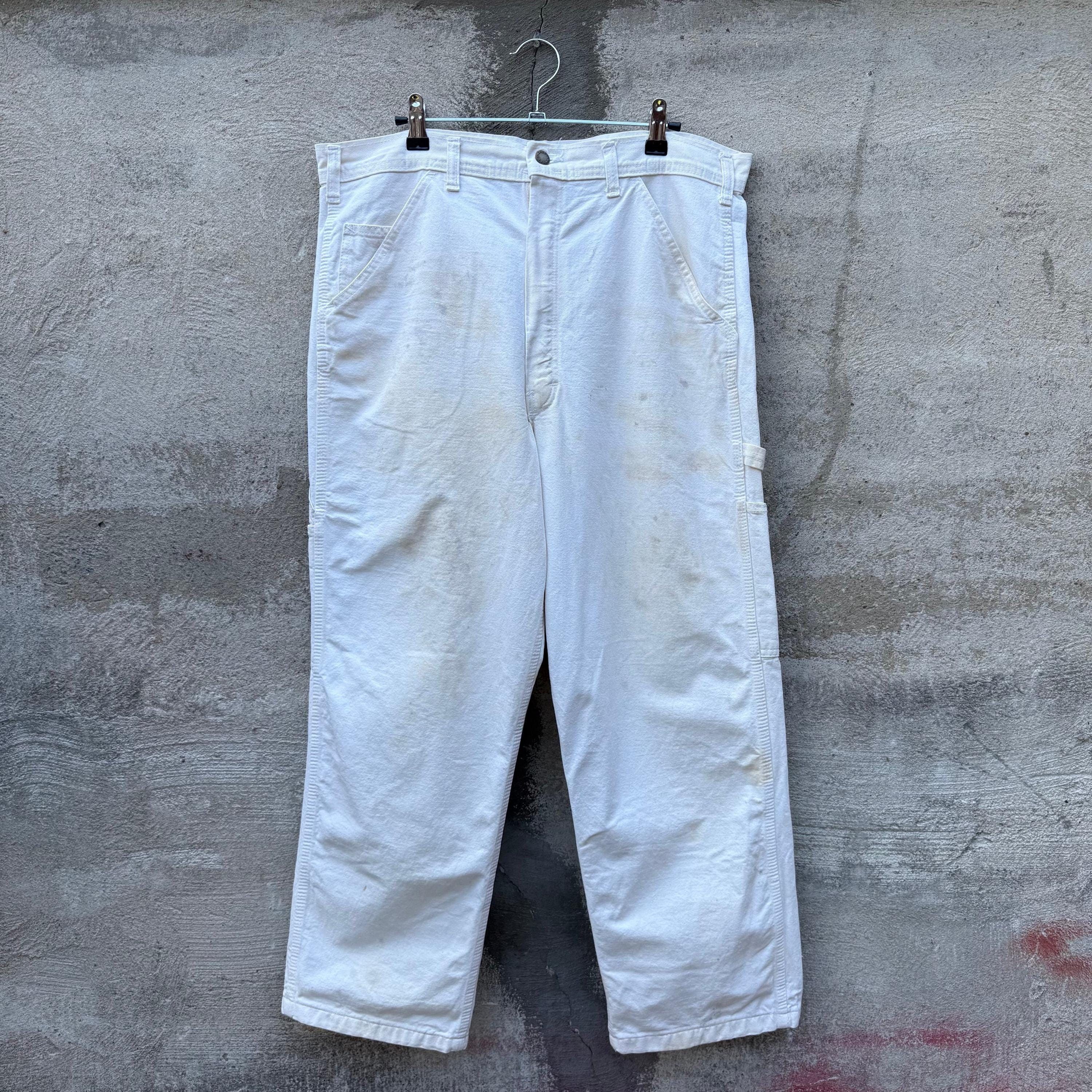 Stan Ray 80's White Paint Splatter Painter Canvas Work Pants Size US 35 - 1 Thumbnail