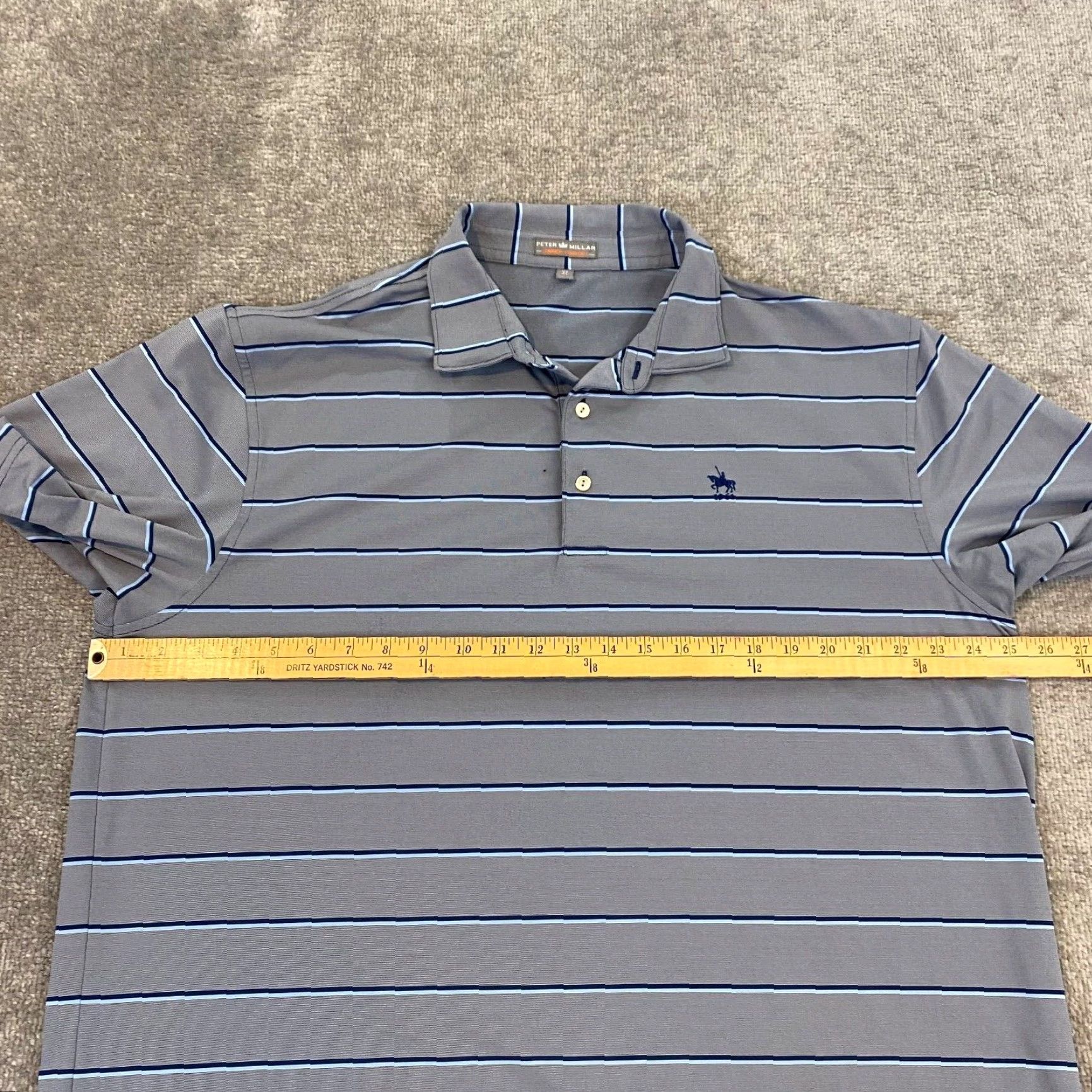 Peter Millar Peter Millar Summer Comfort Polo Men Medium Gray Golf Shirt S/S Shirt Mens Golf Shirt Shirt Size US M / EU 48-50 / 2 - 7 Thumbnail
