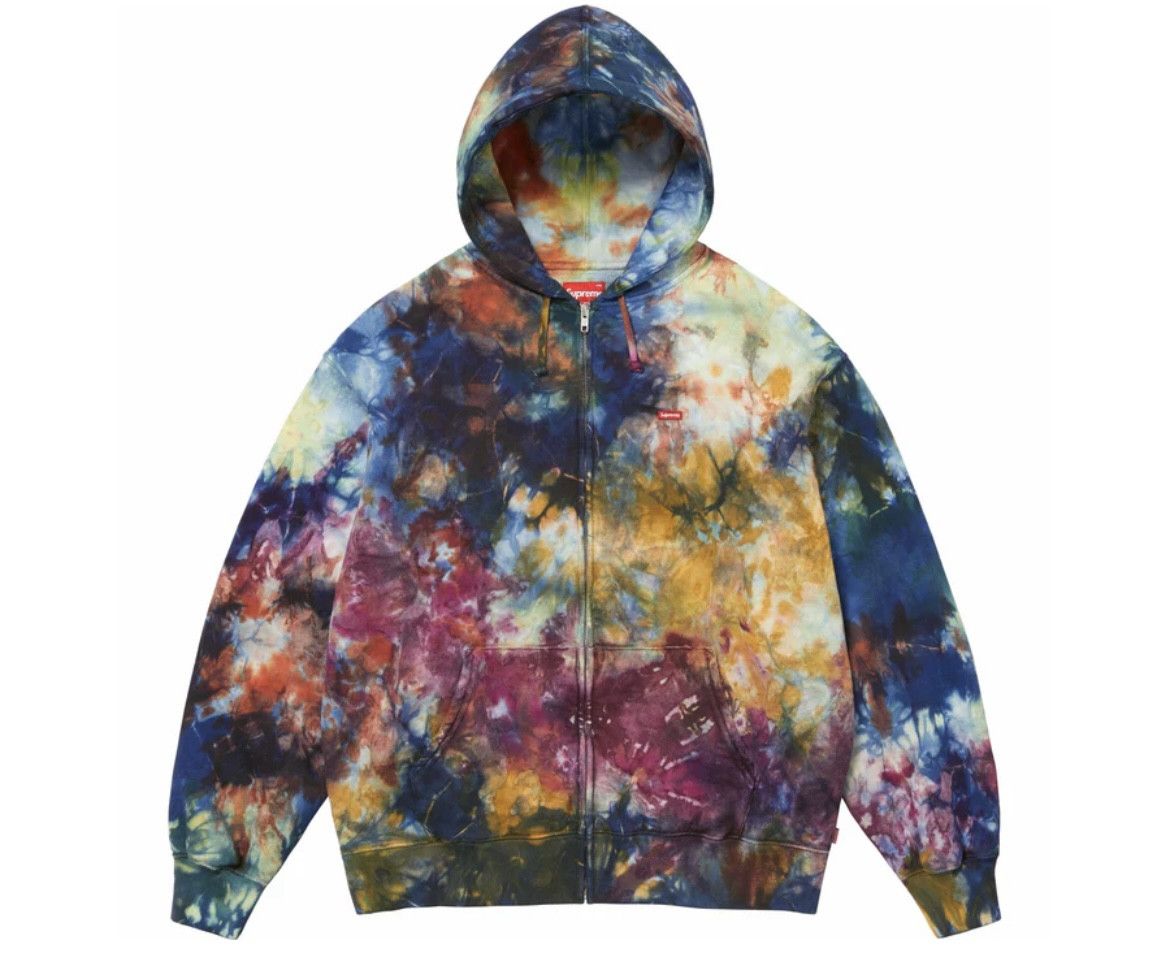 image of Supreme Overdyed Small Box Zip Up Hooded Sweatshirt M, Men's (Size Medium)