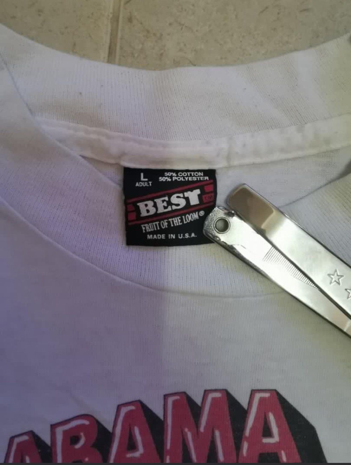 F.C. Real Bristol × Fruit Of The Loom × Vintage Vintage Alabama Crimson Tide Football 95 Size US L / EU 52-54 / 3 - 3 Thumbnail