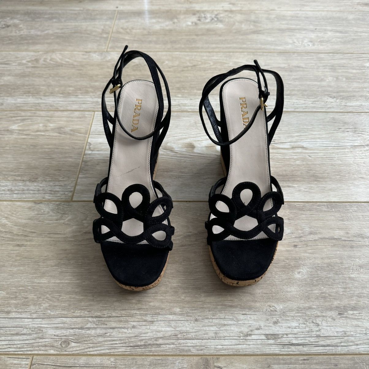 Prada Prada Suede Sandals Size US 10.5 / IT 40.5 - 1 Thumbnail