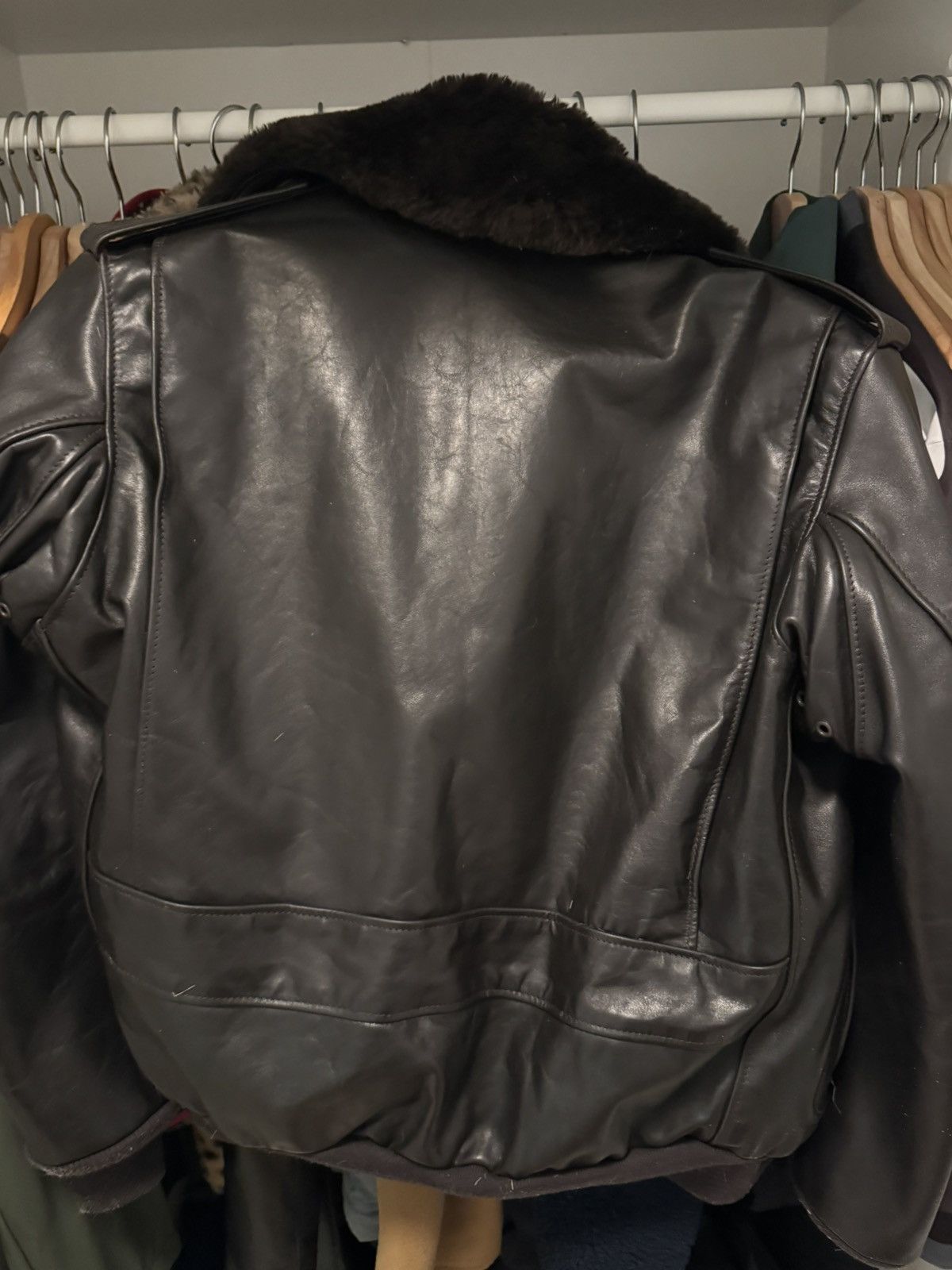 Schott Schott A2 Naked Cowhide Leather Flight Jacket Size US S / EU 44-46 / 1 - 3 Thumbnail