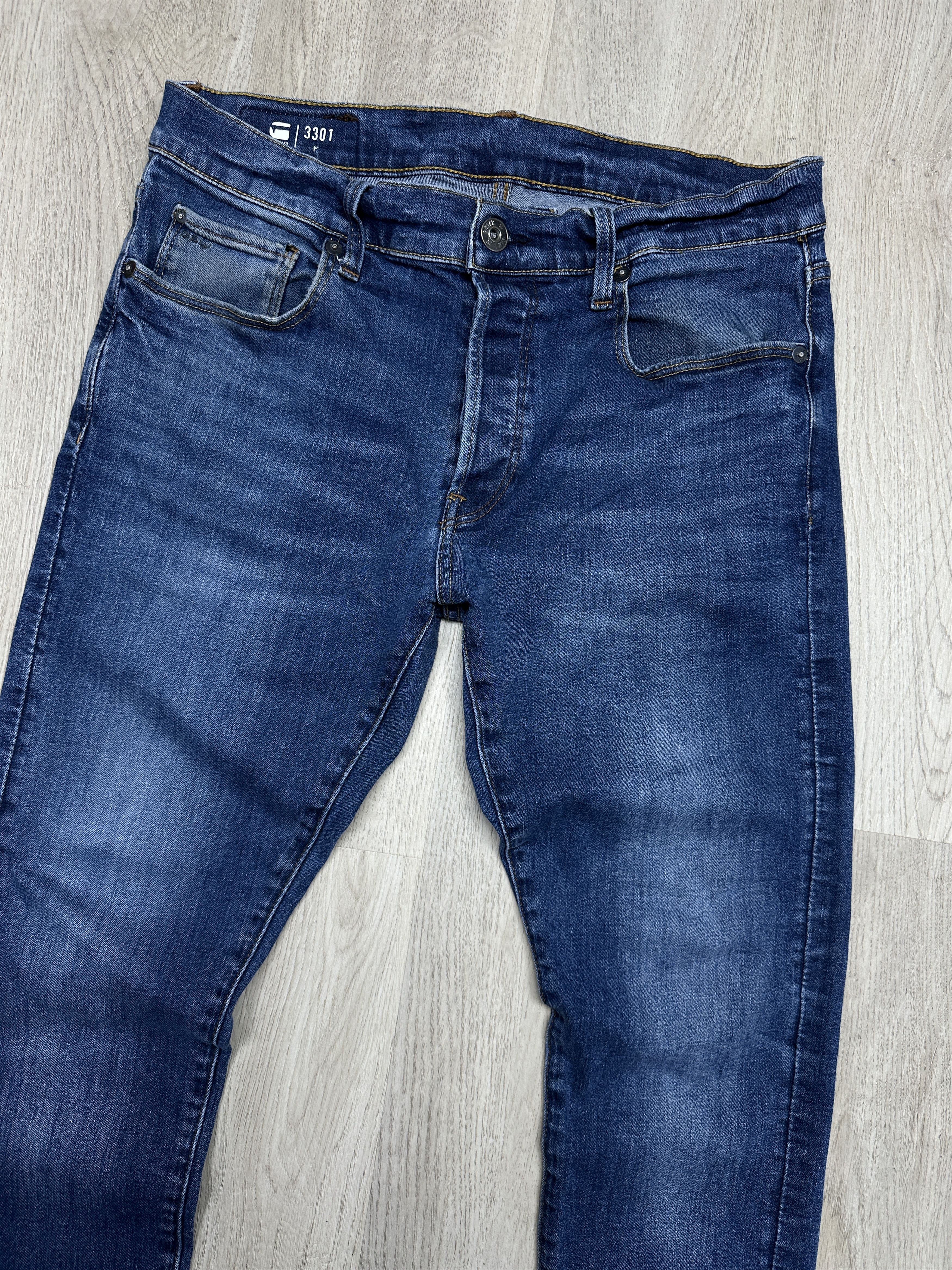 G-Star G Star Raw 3301 Slim Mens Denim Pants Jeans Size US 33 - 2 Thumbnail