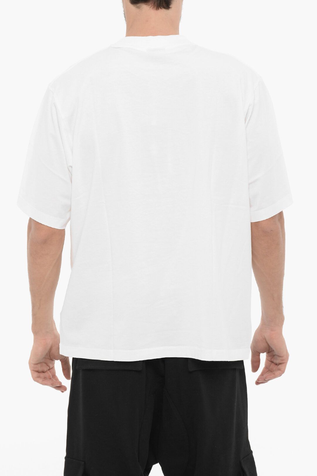 Marcelo Burlon og1mm0824 Optical Cross Crewneck T-Shirt in White Size US XXS / EU 40 - 2 Thumbnail