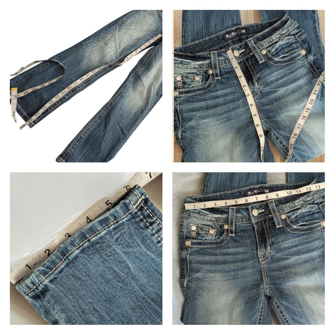 Miss Me MISS ME Los Angeles Mid Rise Capri Jeans Beaded Bling Pocket Size 26" / US 2 / IT 38 - 6 Thumbnail