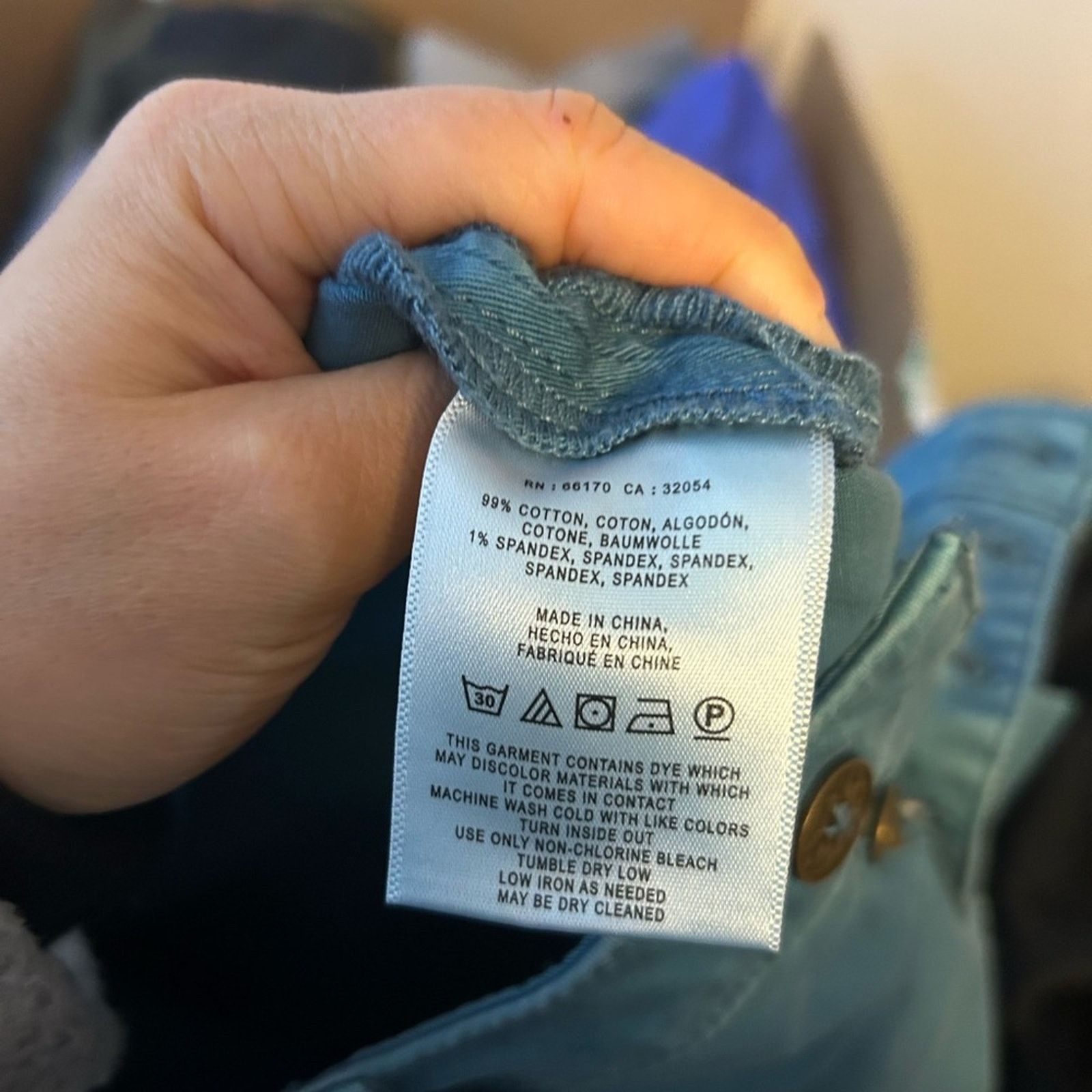 Anthropologie Anthropologie Pilcro & The Letterpress Teal Chino Skirt Size 28" / US 6 / IT 42 - 4 Thumbnail