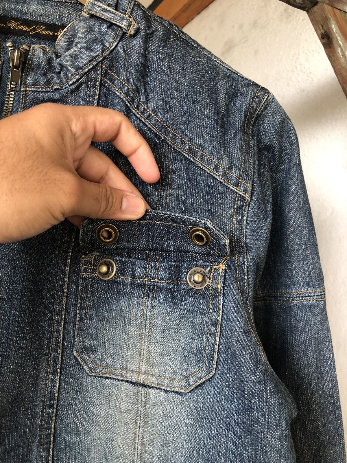 Seditionaries Vintage Slow Hand Jam Denim Jacket Size XS / US 0-2 / IT 36-38 - 12 Thumbnail
