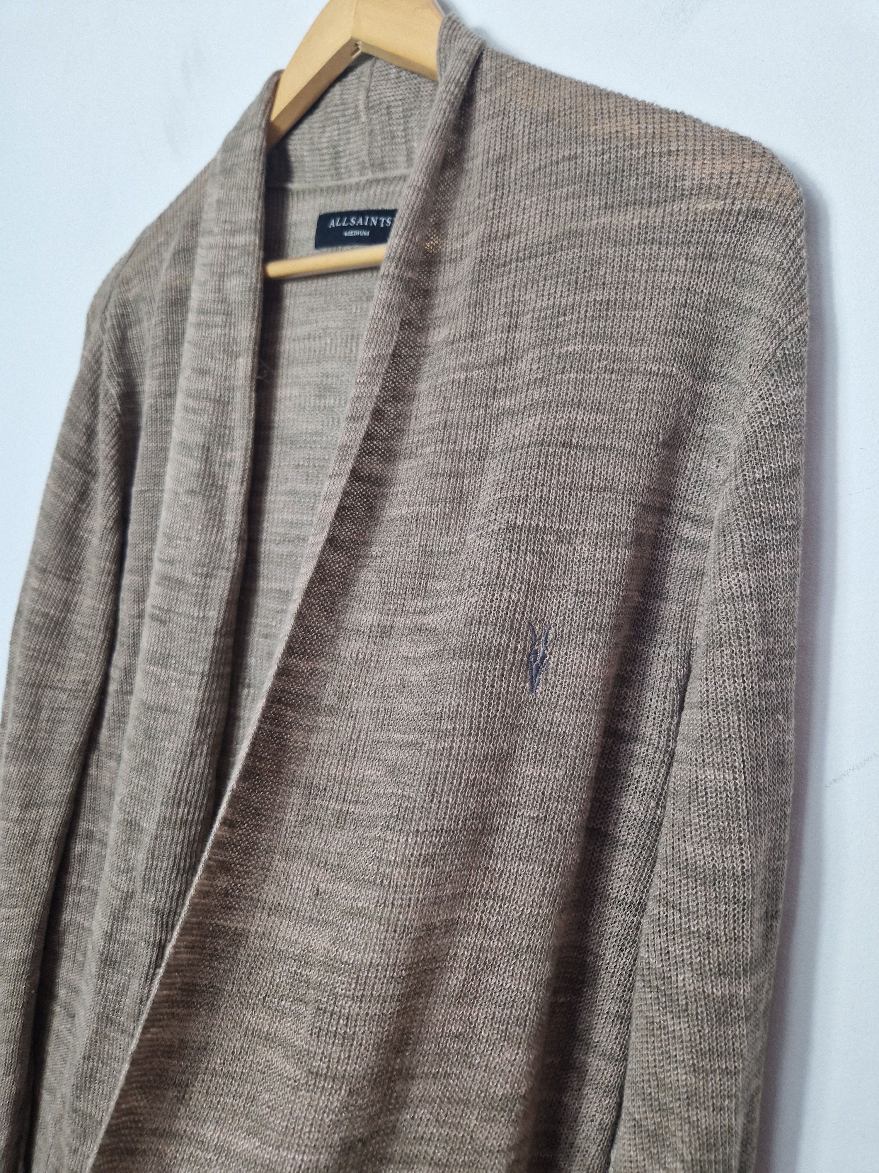 Allsaints Allsaints beige linen joshua cardigan Size US M / EU 48-50 / 2 - 3 Thumbnail